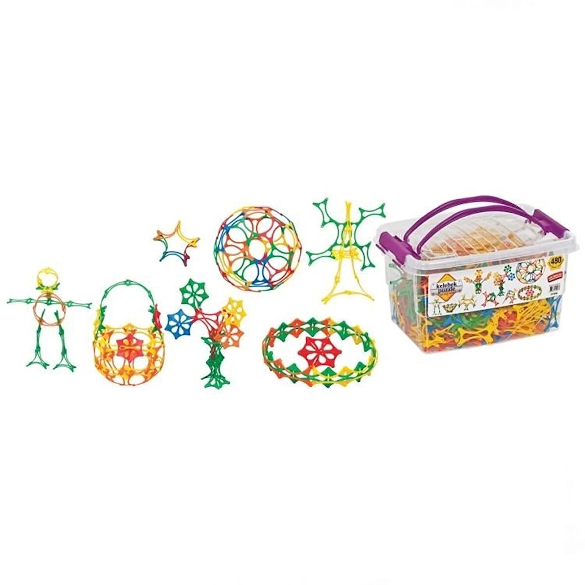 CEYLAN ADAM   Dede Kelebek Puzzle Box Eğitici Şekiller 480 Parça