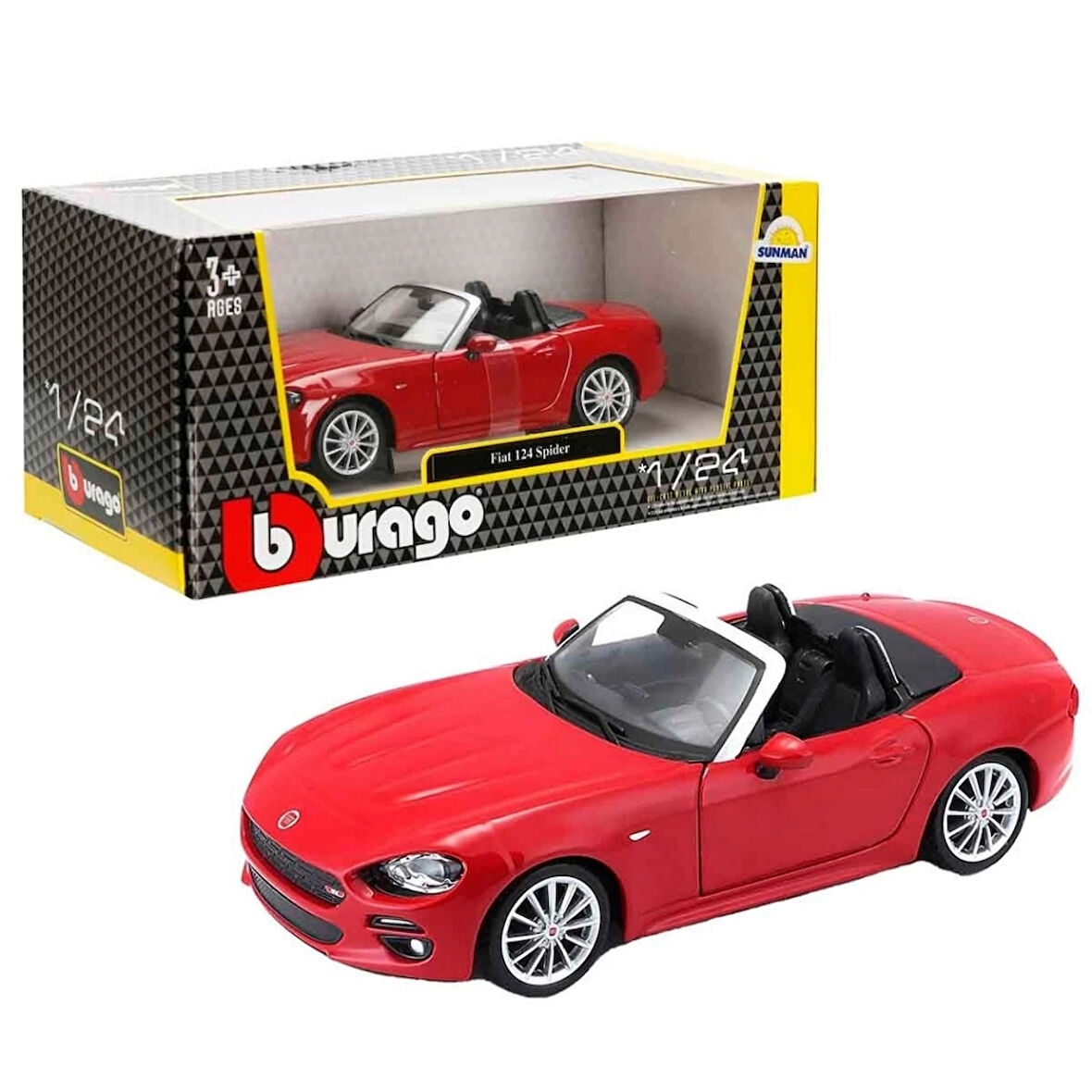 CEYLAN ADAM   Bburago 1:24 Fiat 124 Spider Model Araba