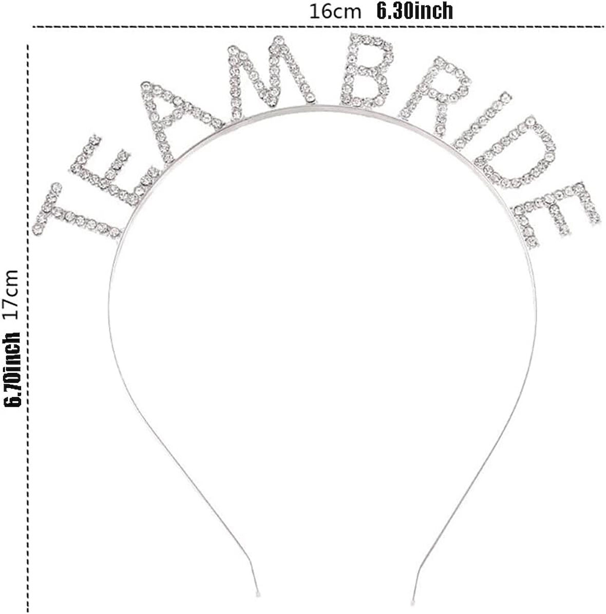 CEYLAN ADAM     Gümüş Kaplama Kristal Taşlı Team Bride Taç 16x17 cm