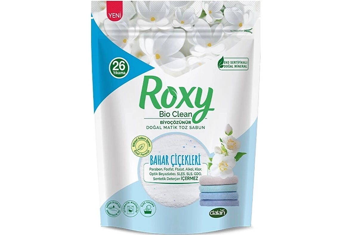 CEYLAN ADAM   Roxy Bio Clean Doğal Matik Toz Sabun Bahar Çiçekleri 1600 Gr