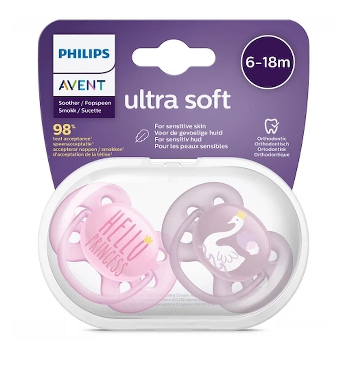 CEYLAN ADAM     Avent Ultra Soft Emzik 6-18 Ay Kız