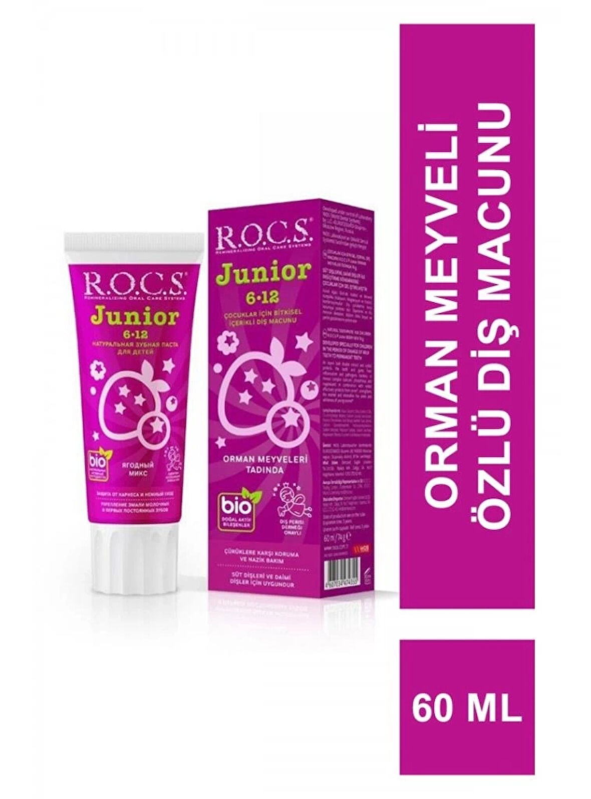CEYLAN ADAM  R.O.C.S.Junior Diş Macunu 6-12 Yaş 60 ml Orman Meyveleri