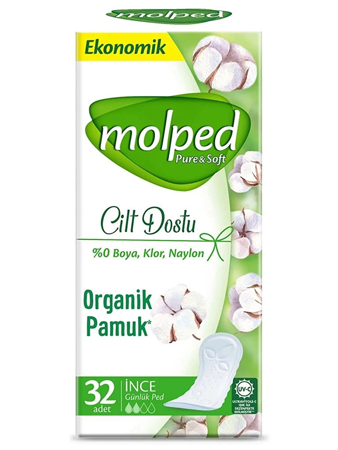 CEYLAN ADAM   Molped Pure&Soft Cilt Dostu Ped Eko 32 Adet