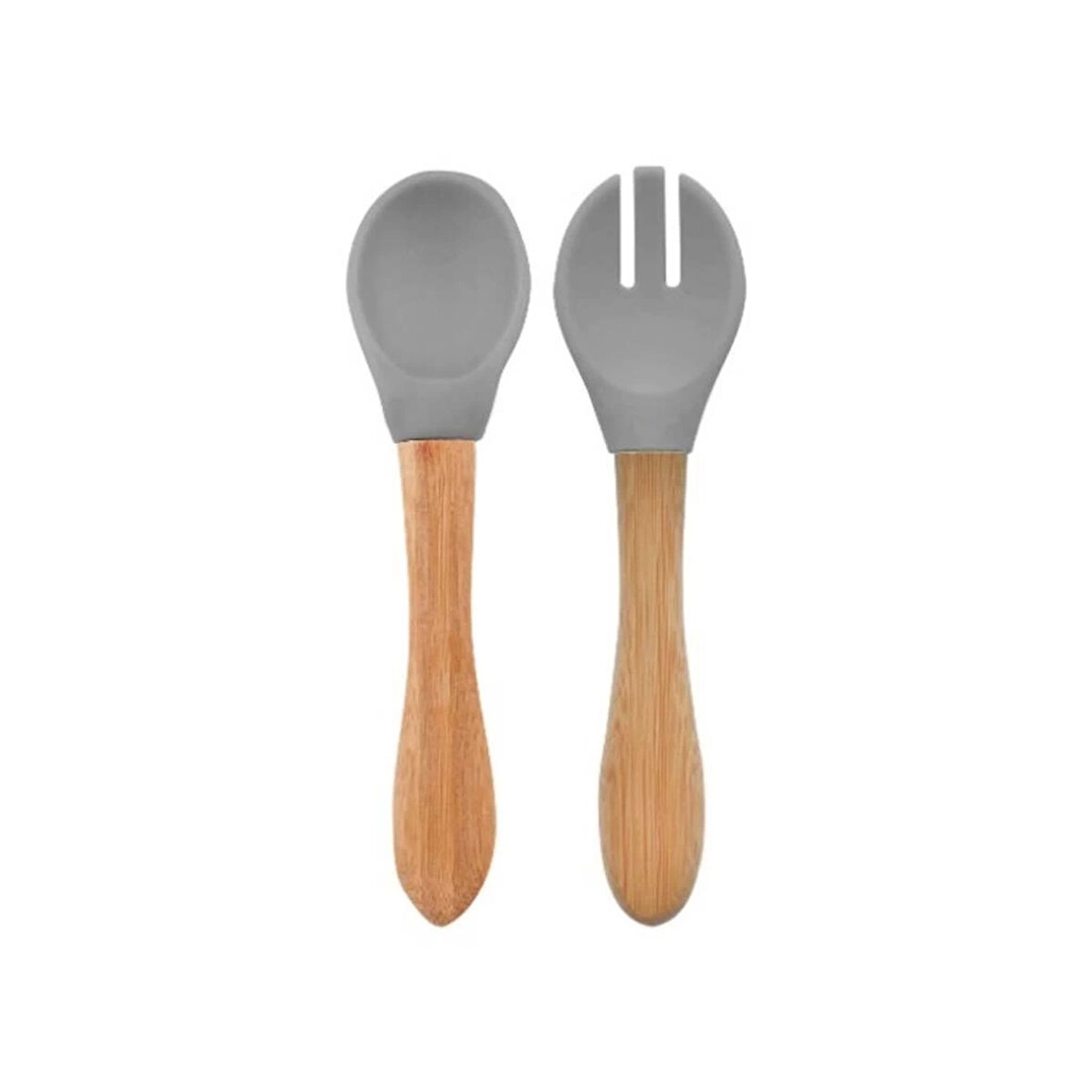 CEYLAN ADAM    Mama Kaşığı ve Çatal Seti Powder Grey