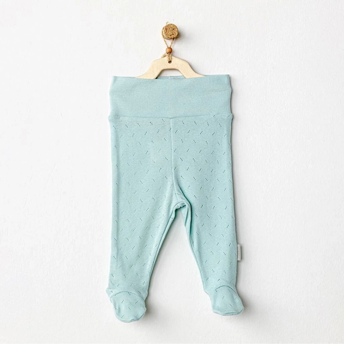 CEYLAN ADAM     AC24706 Jacquard Patikli Bebek Pantolon Green