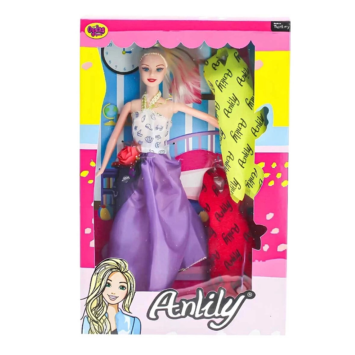 CEYLAN ADAM  Oydaş Anlily Kutuda 2 Elbiseli Bebek 2252