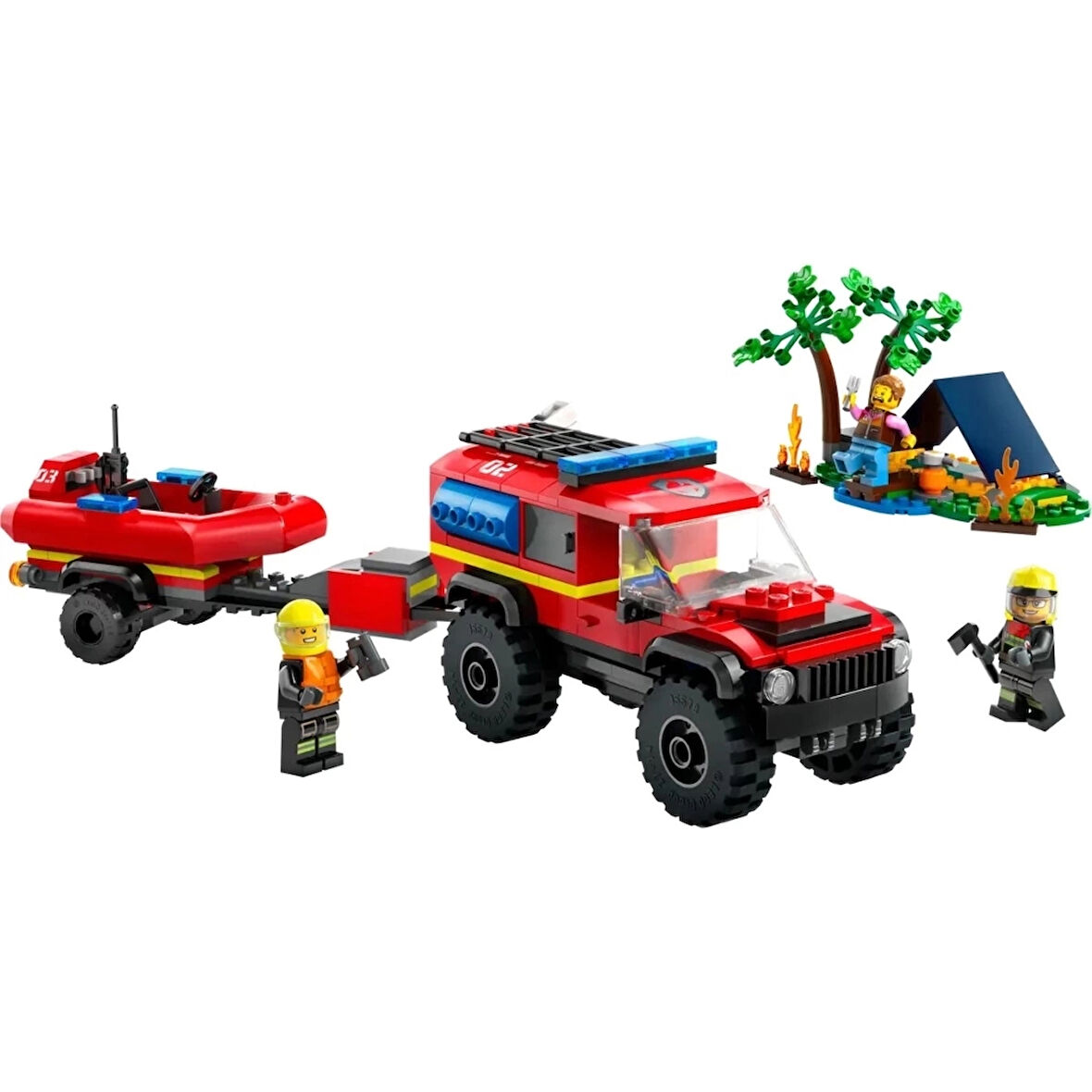 CEYLAN ADAM   LEGO 4x4 Kurtarma Botlu İtfaiye Kamyonu