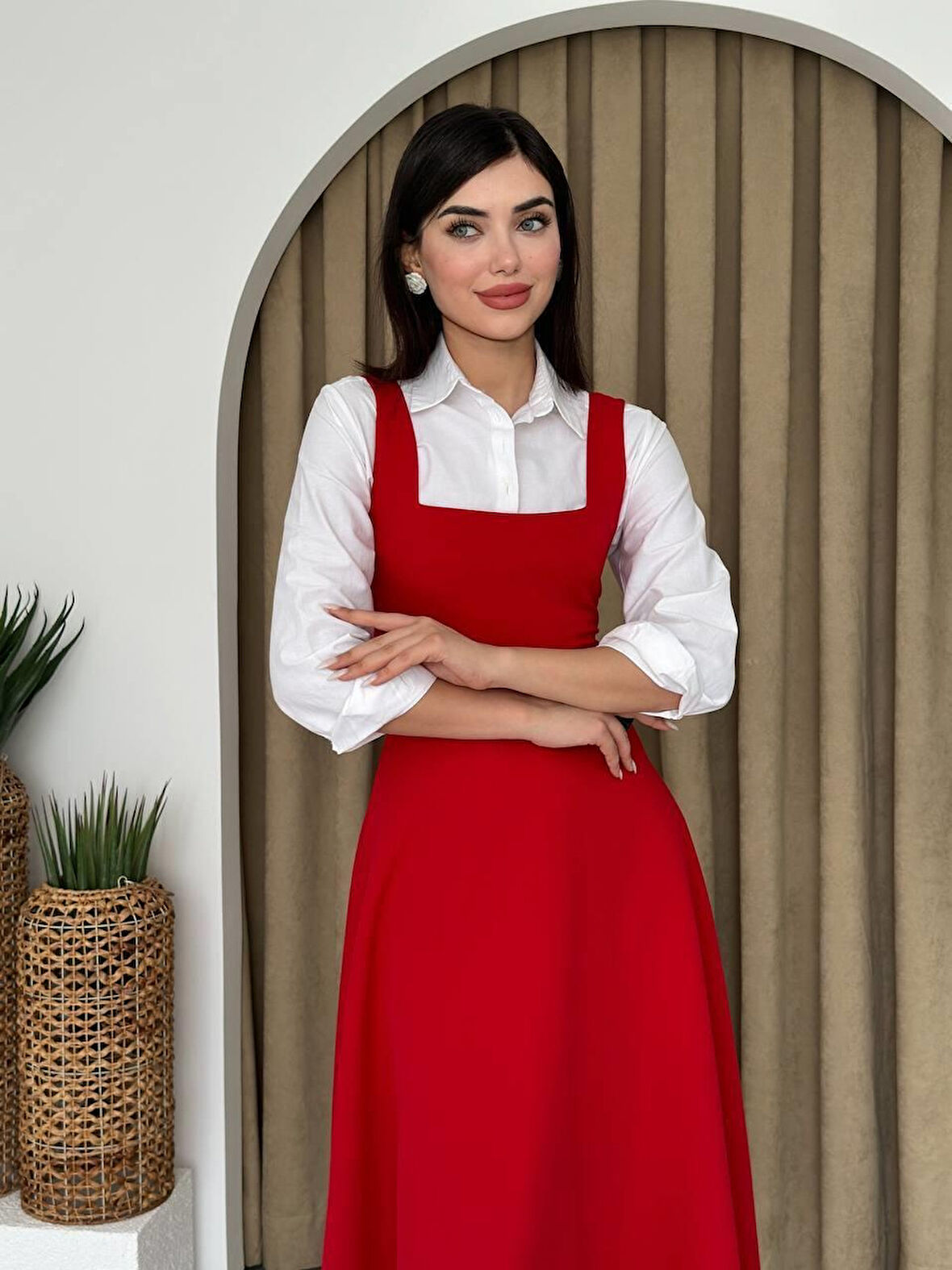 Neapolitan Askılı Elbise