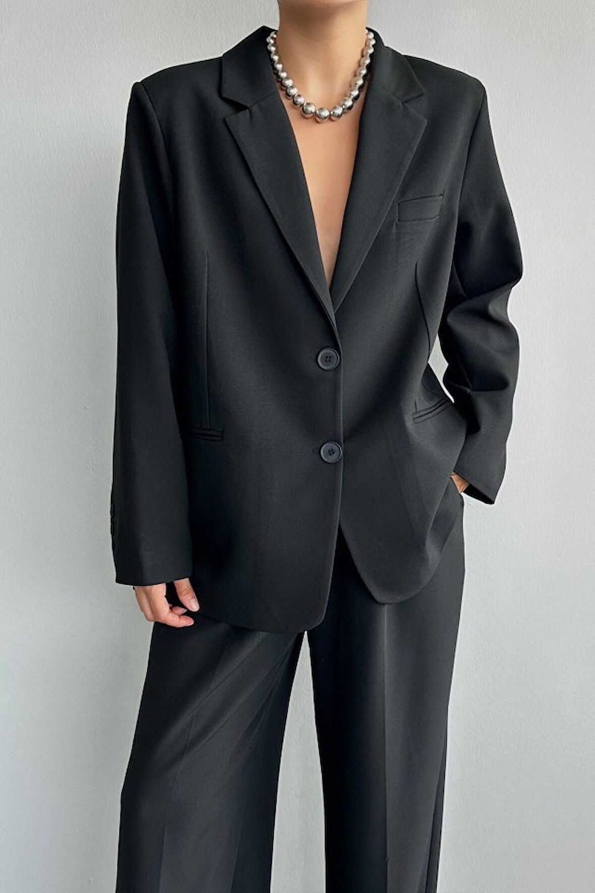 Oversize Ceket - Siyah