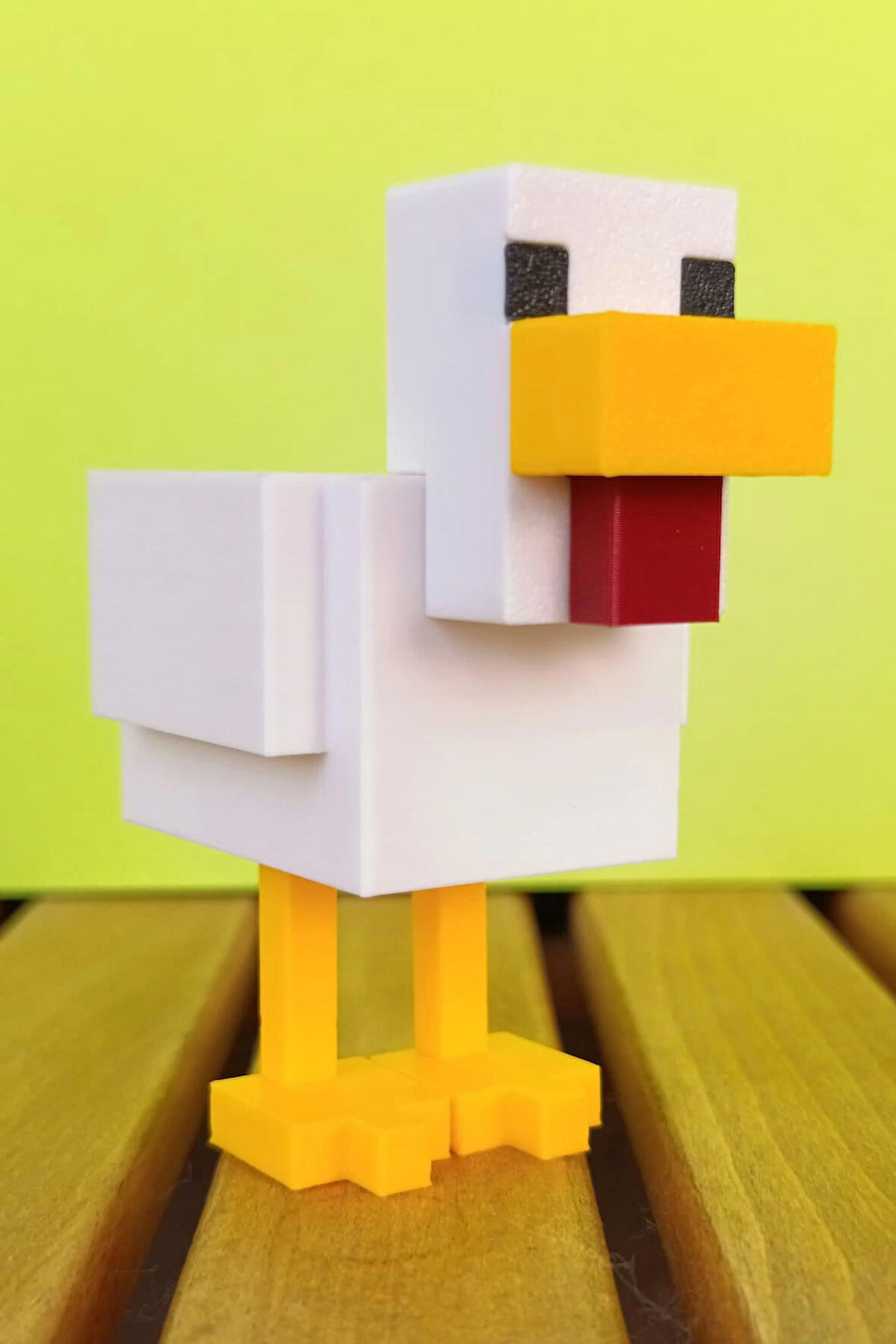 Minecraft Tavuk Figürü – 9 cm, Koleksiyonluk & Hediyelik - Piksel Stil Dekor & Masaüstü Aksesuar