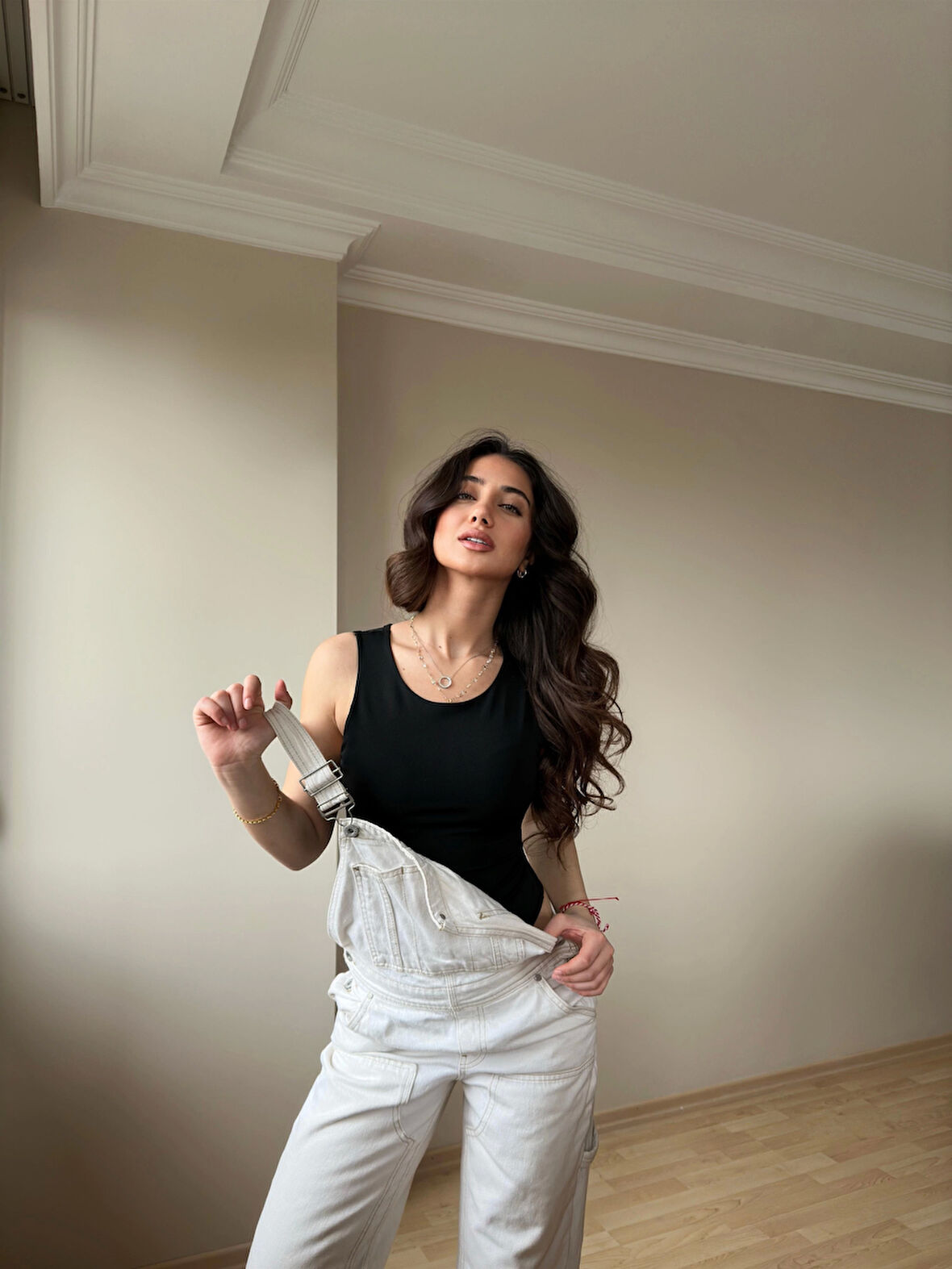 Halter Yaka Siyah Bodysuit