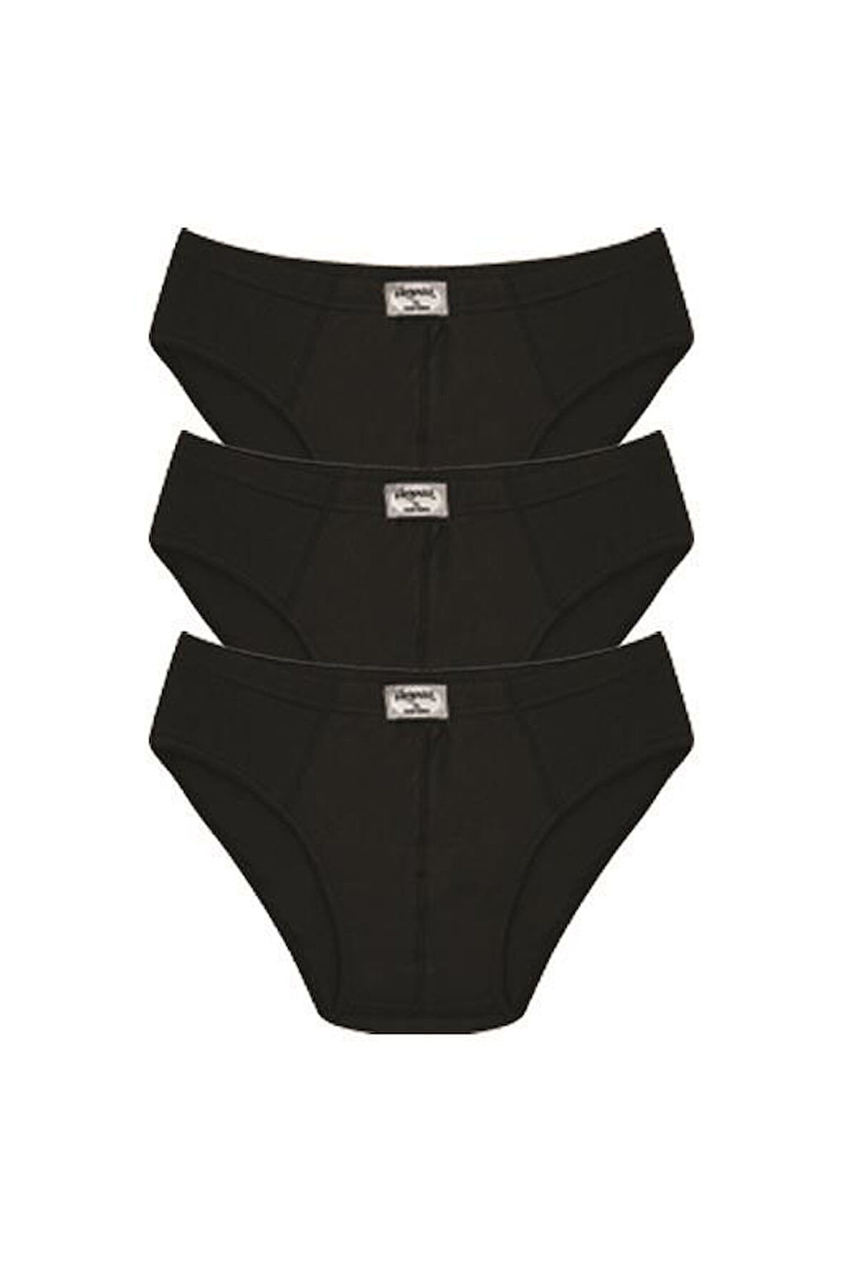 Erkek Pamuk 3lü Siyah Slip 40129
