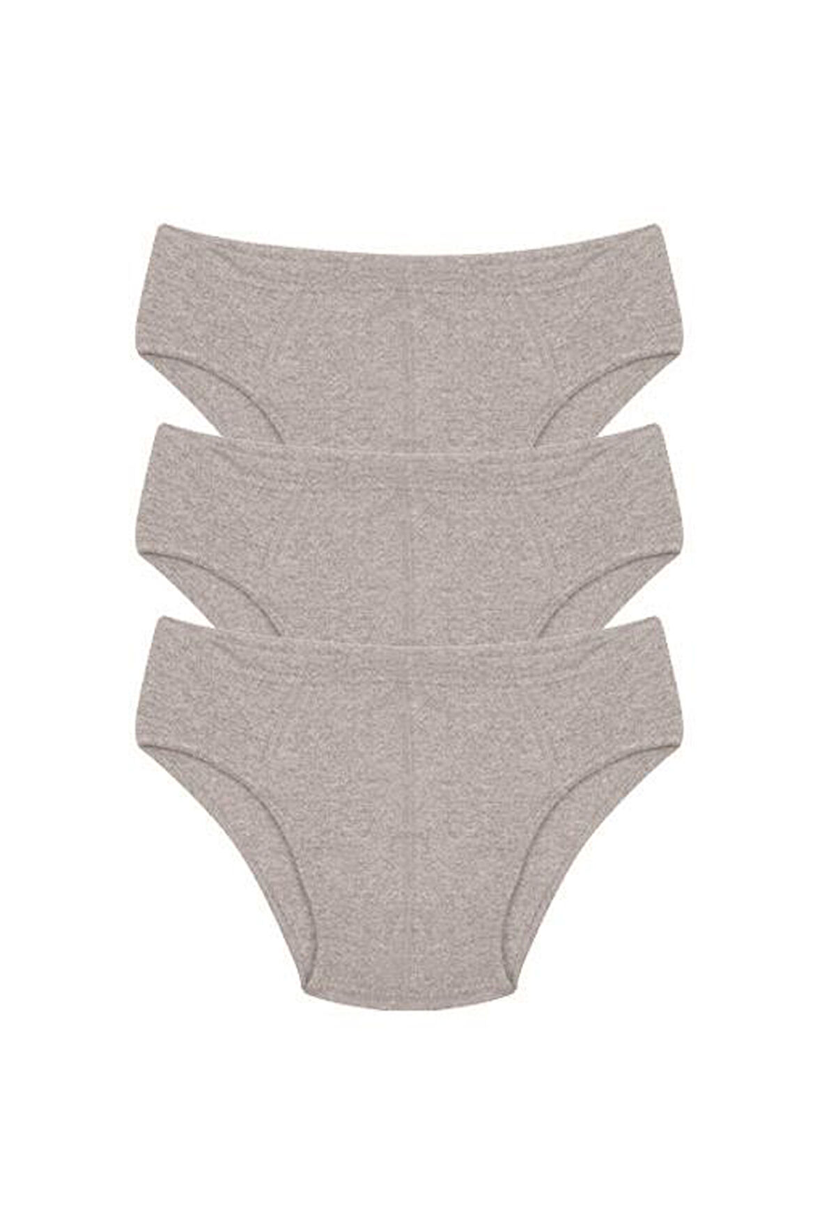 Erkek Pamuk 3lü Gri Slip 40129