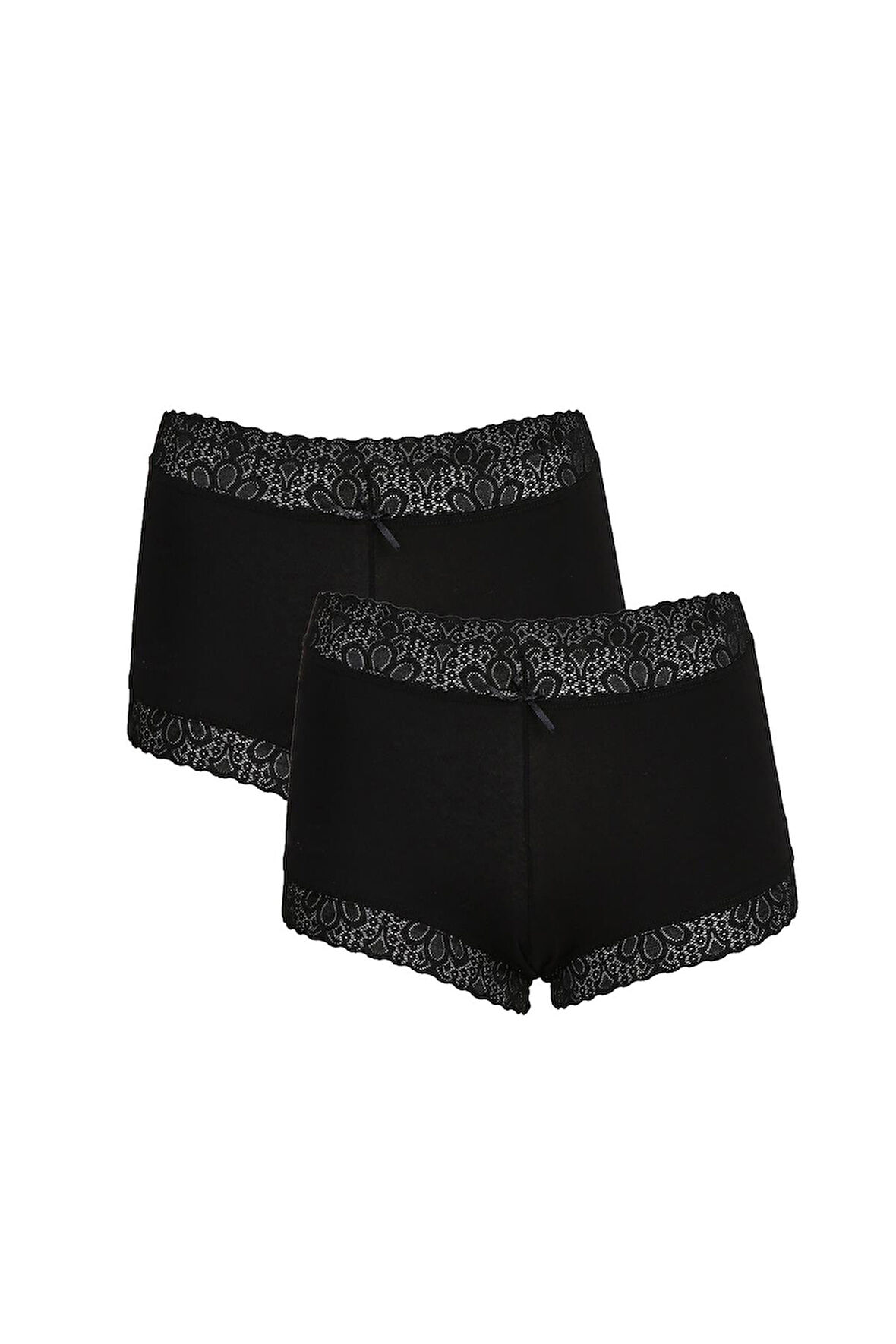 Kadın Pamuklu 2li Boxer Siyah 40265