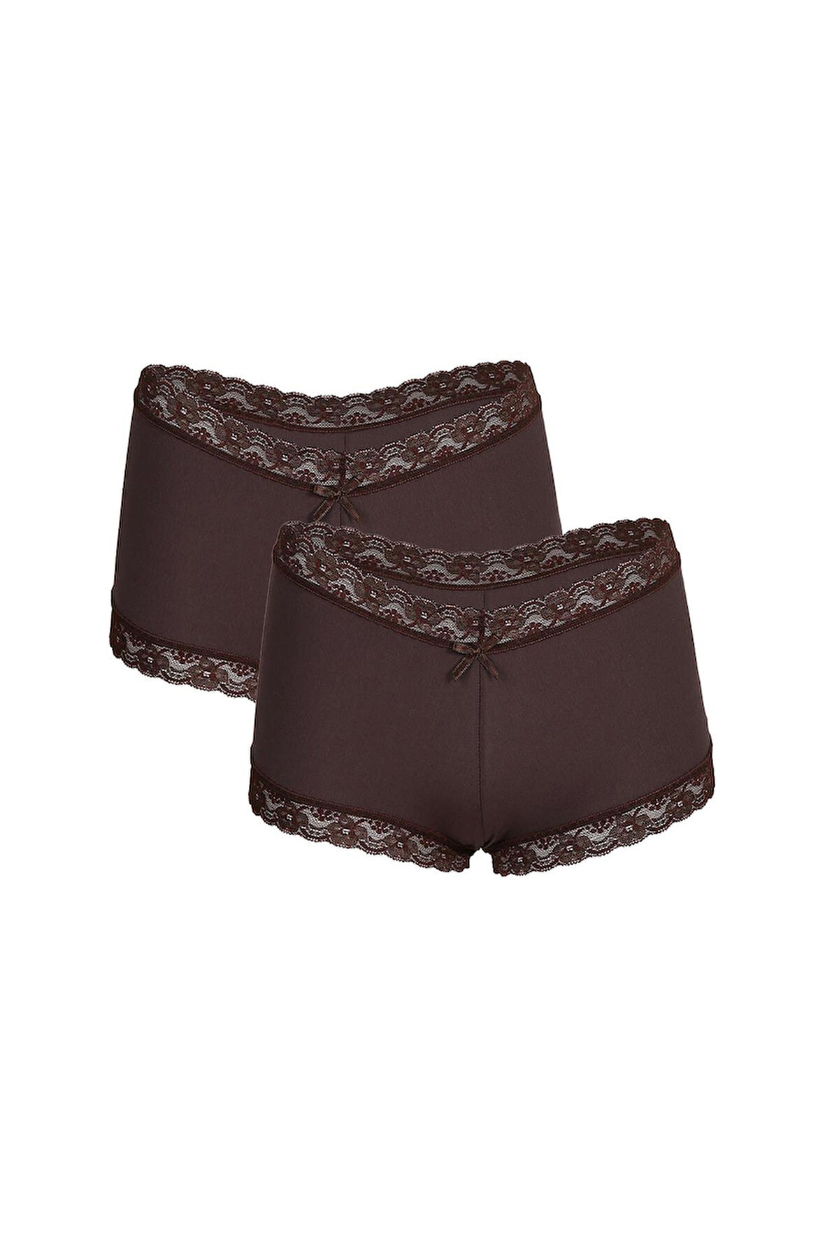 Kadın Pamuklu 2li Boxer Kahve 40265