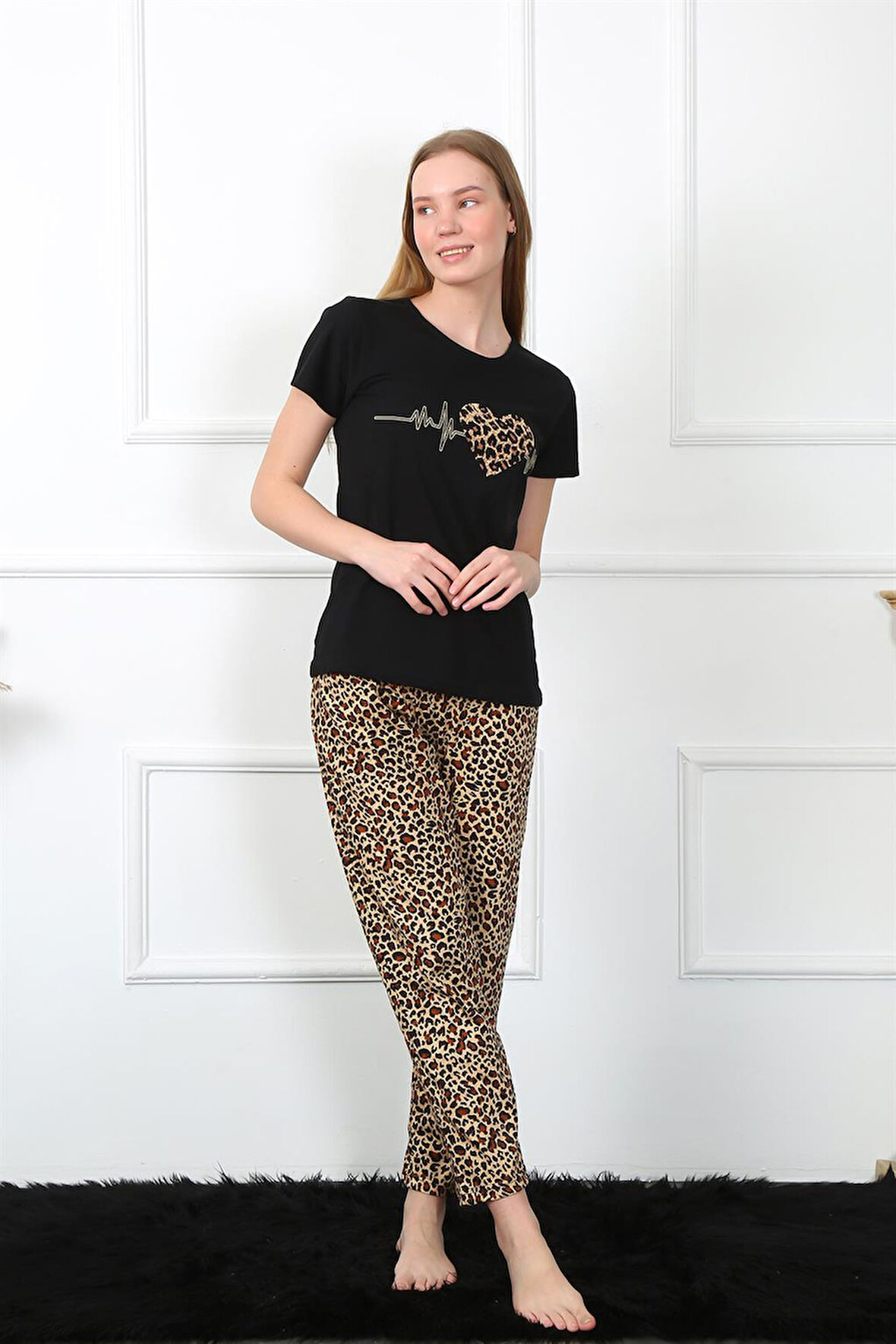 Kadın Penye Kısa Kol Pijama Takım 4128