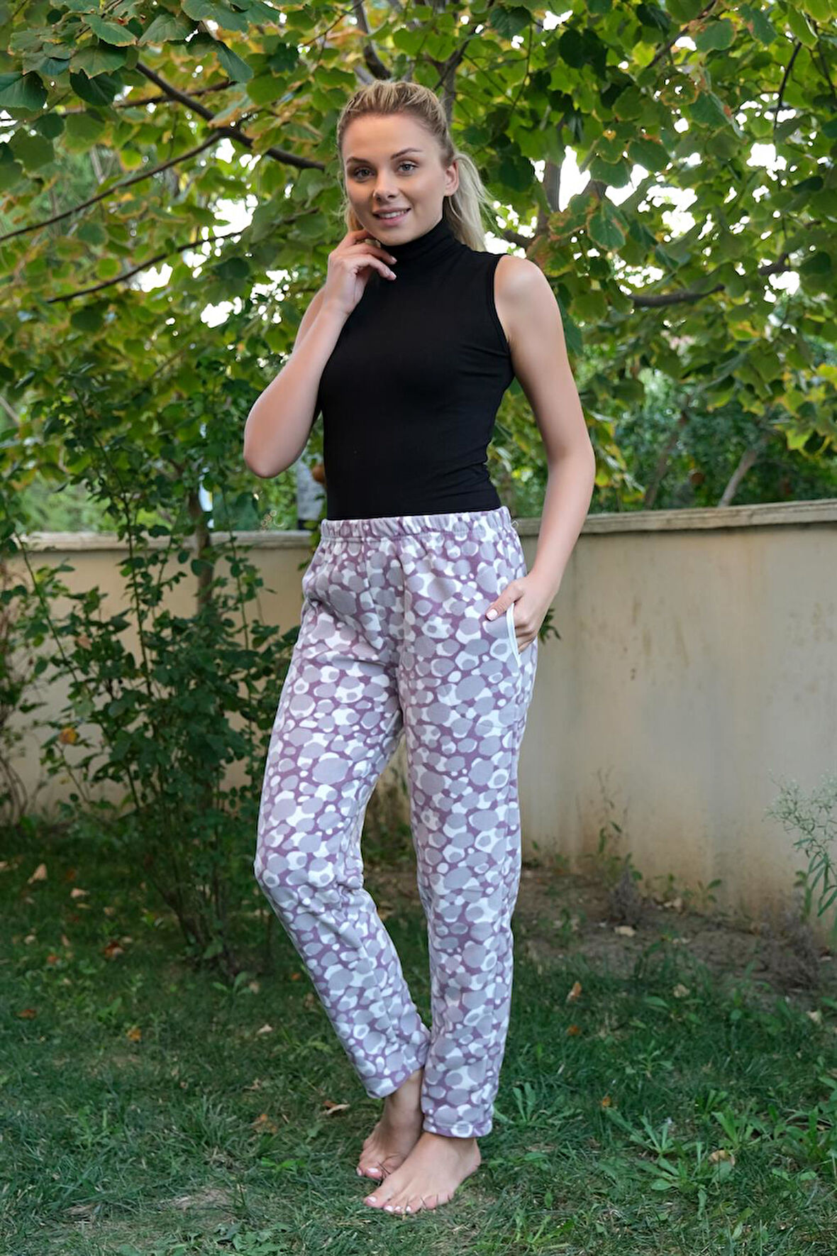 Kadın Welsoft Polar Tek Alt Pijama 210055