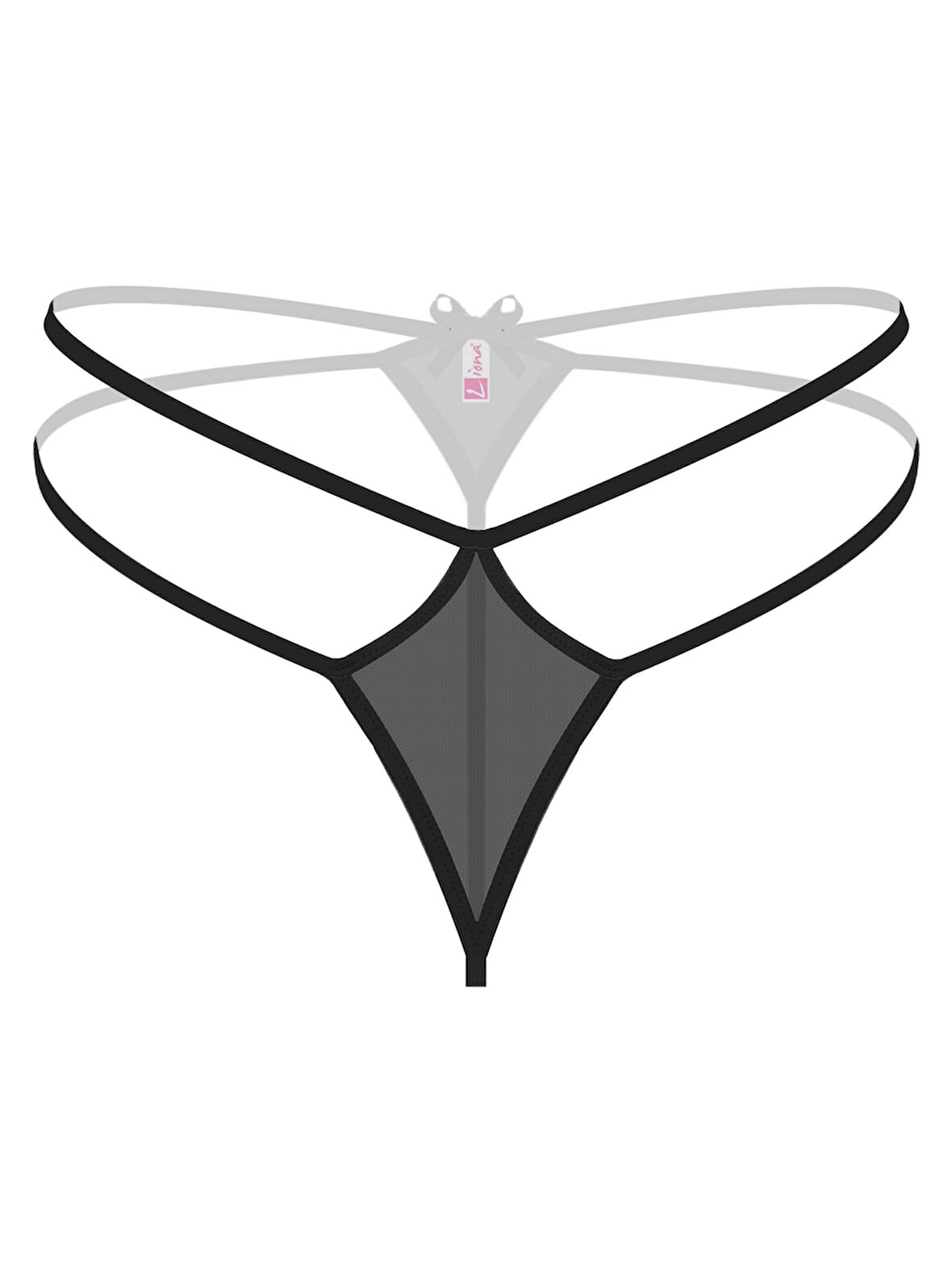 Kent Moda Büyük Beden Siyah Fantezi String Külot