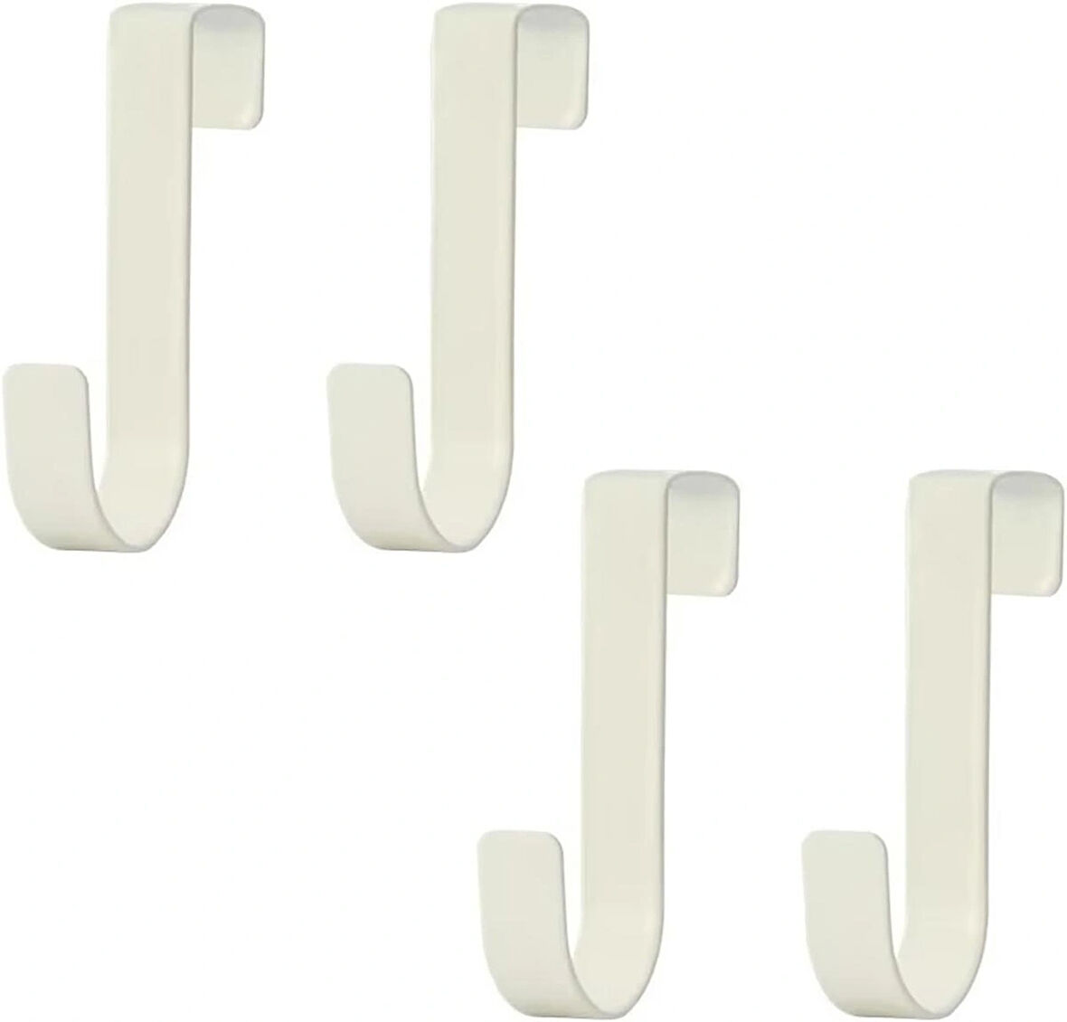 Microcase Çok Amaçlı Mutfak Dolabı Kapı Duşakabin vb Alanlar için Metal Askılık Kanca 4 Adet- BEYAZ AL4987