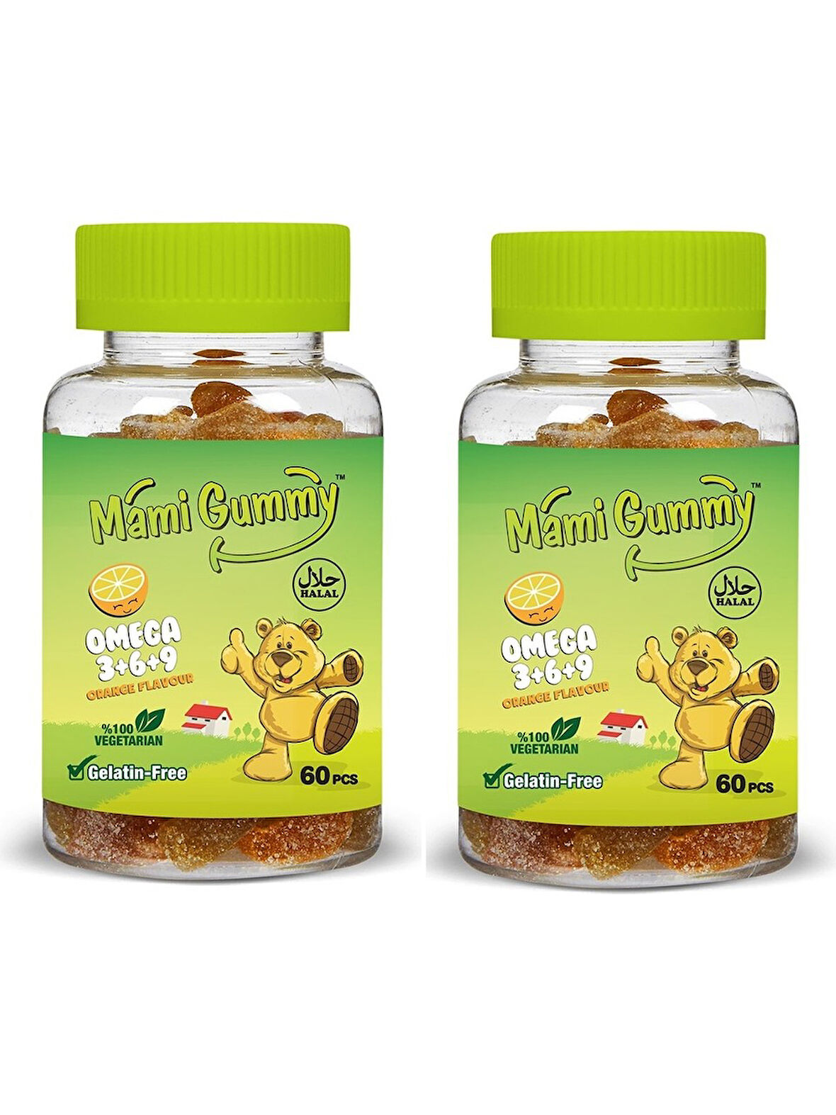 Mami Gummy Kids Gummies Omega 3+6+9 60 Adet Çiğnenebilir Gummy Portakal Aromalı - 2 Adet