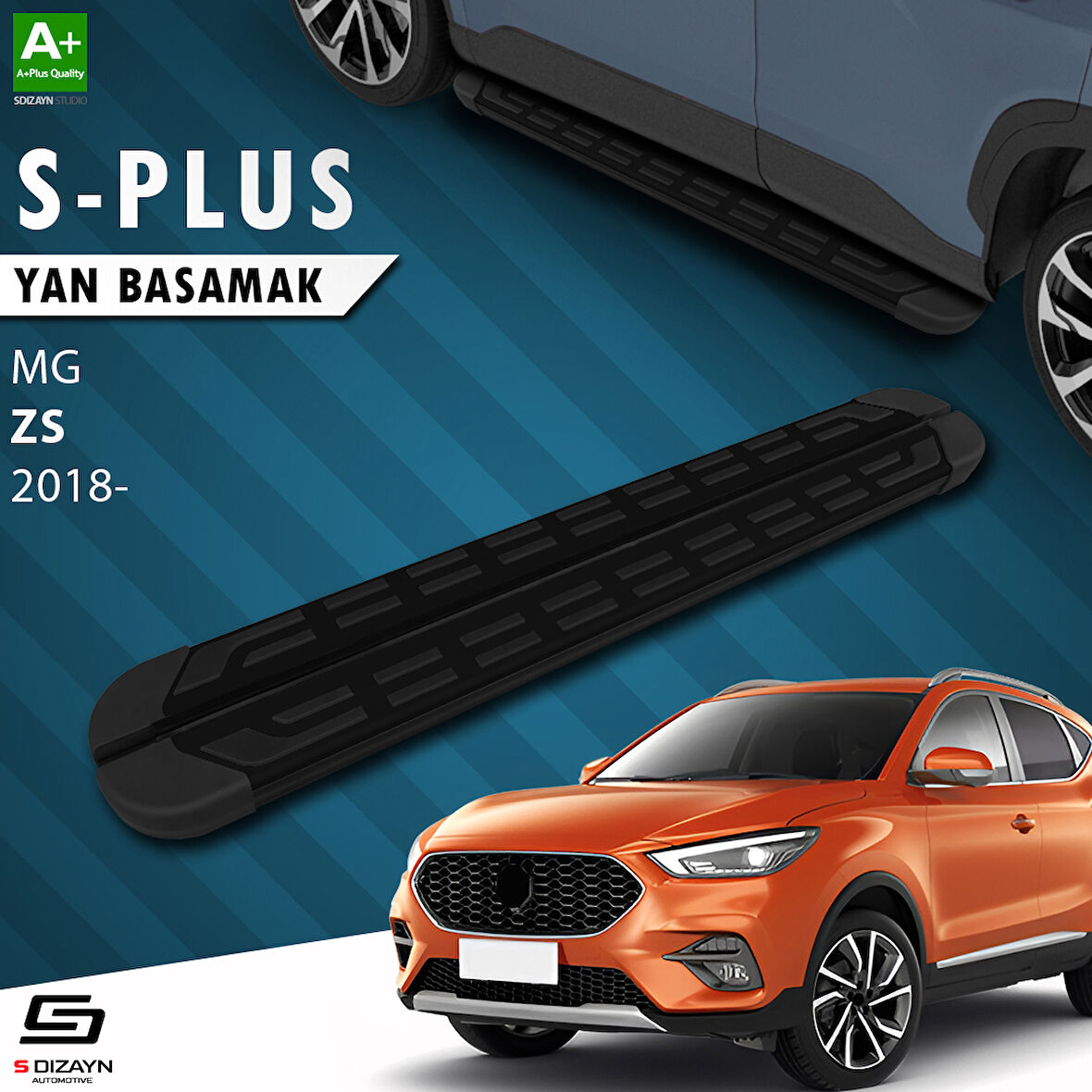 S-Dizayn MG ZS S-Plus Siyah Yan Basamak 173 Cm 2018 Üzeri A+ Kalite
