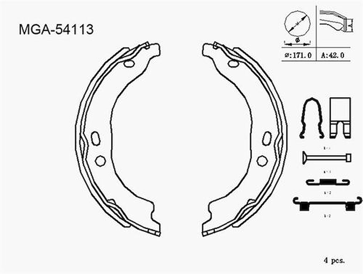 MGA 54113 El Fren Balata Ducato 06-Boxer-Jumper 06-Kıt Mevcut 77364023