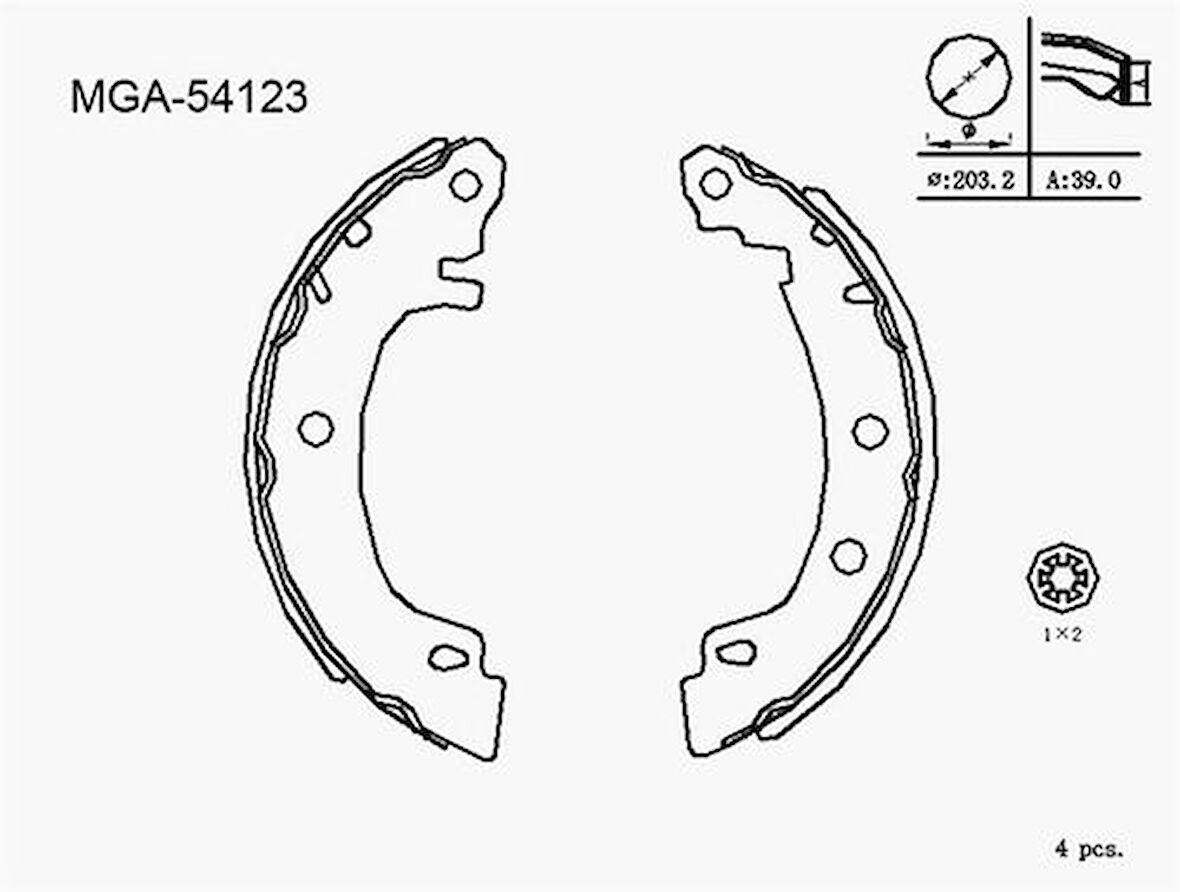 MGA 54123 Kampana Balata Megane I 96-03-Astra F 7701207266