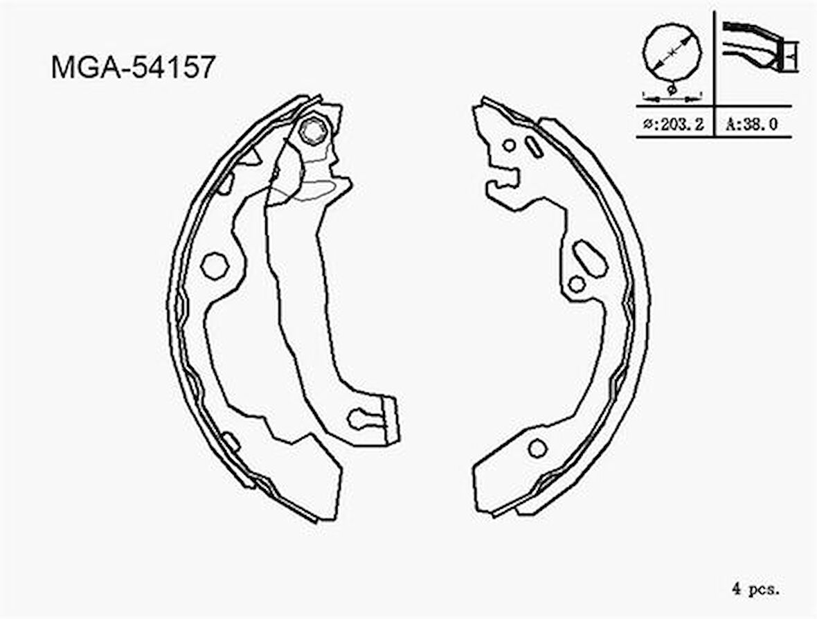 MGA 54157 Kampana Balata Focus 98-03 98AB2200BD