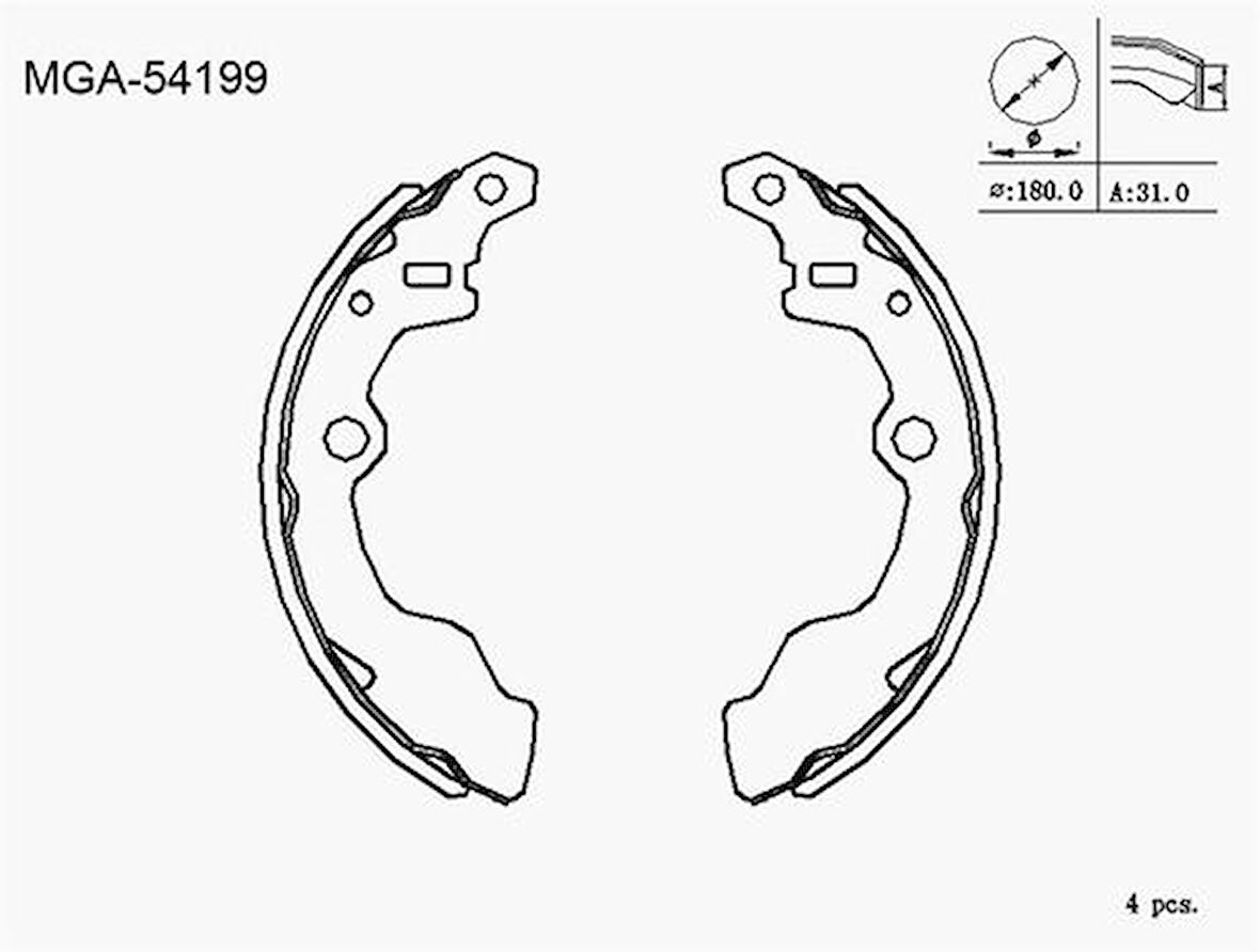 MGA 54199 Kampana Balata Suzuki Alto 86-00-Maruti 90-01 5380050800