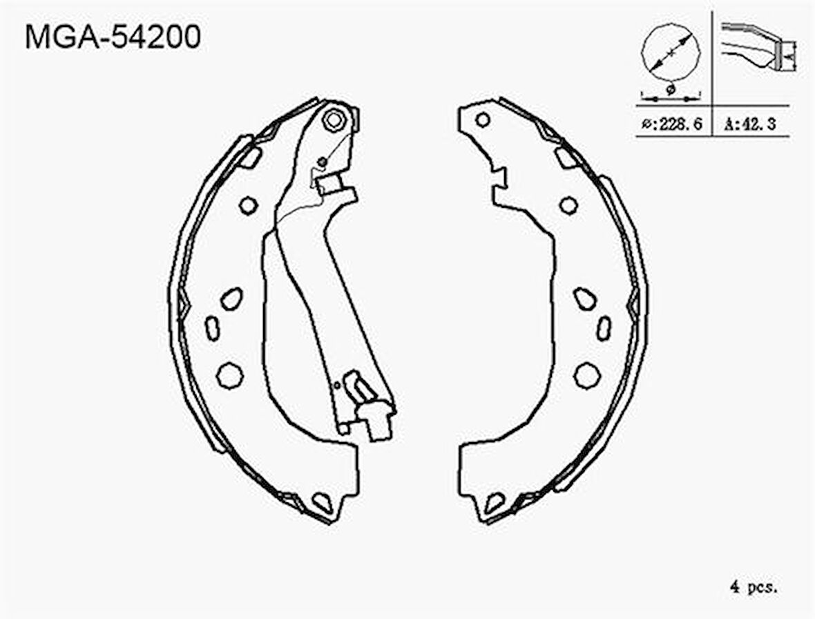 MGA 54200 Kampana Balata Levyelı Doblo 1.3 JTD 05-Combo 11 77363946