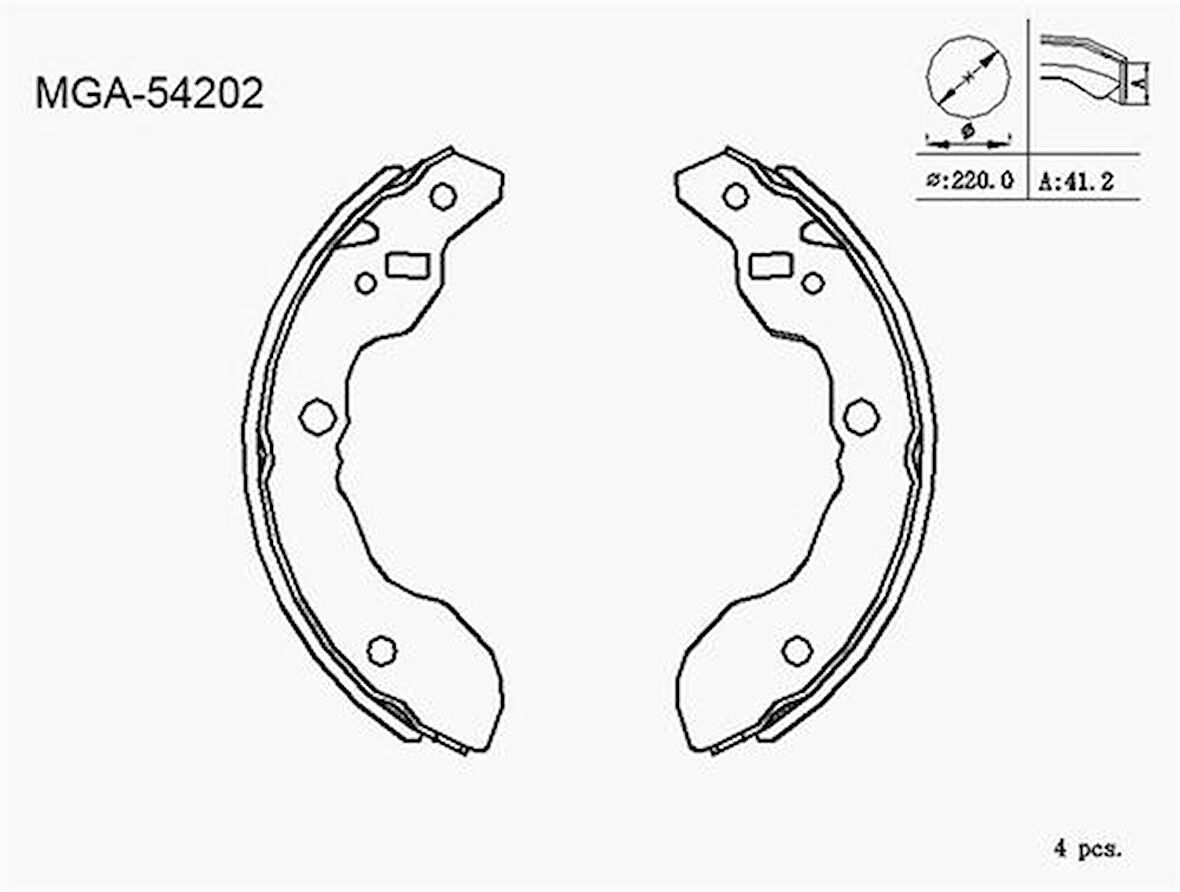 MGA 54202 Kampana Balata Suzuki Carry Sk410 92-99-Dfm Van 08-12 350250001