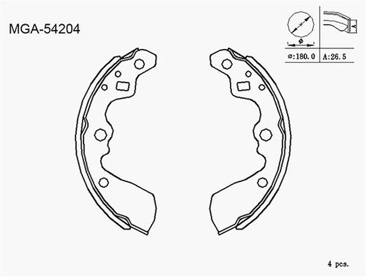 MGA 54204 Kampana Balata Suzuki Swift 90-96 Sf309 5320060820