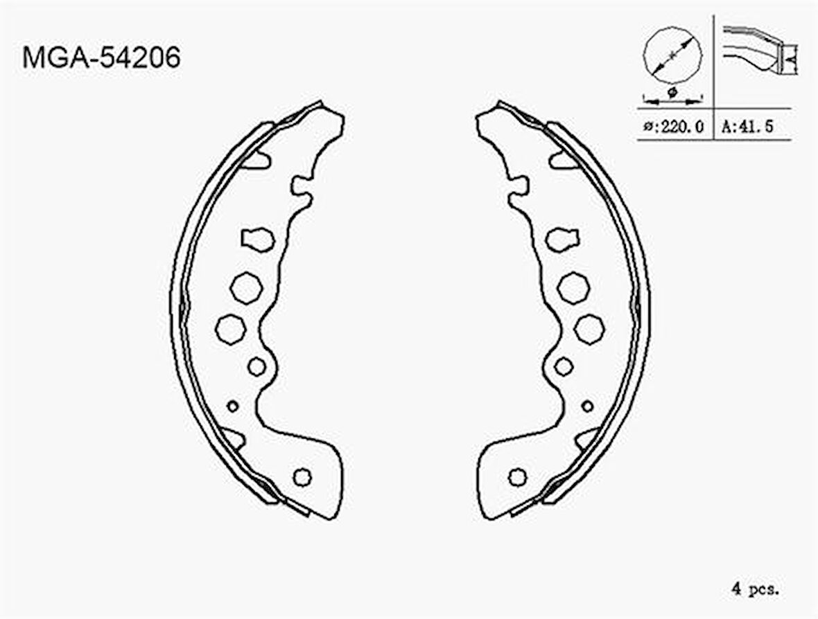 MGA 54206 Kampana Balata Suzuki Grand Vitara 98-10 5320065D01