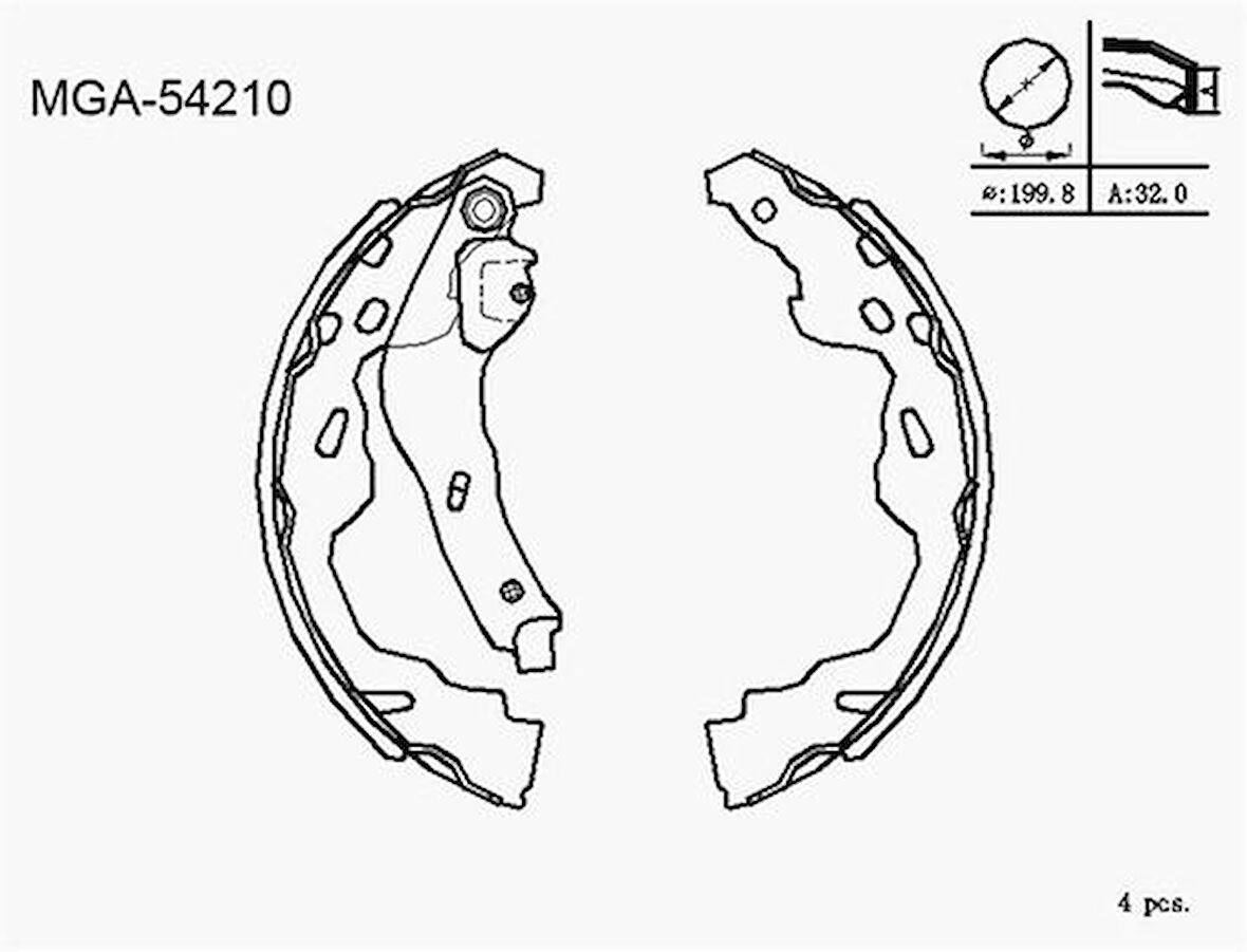 MGA 54210 Kampana Balata Yaris 03-Suzuki Swift Splash 05- 4241.N2