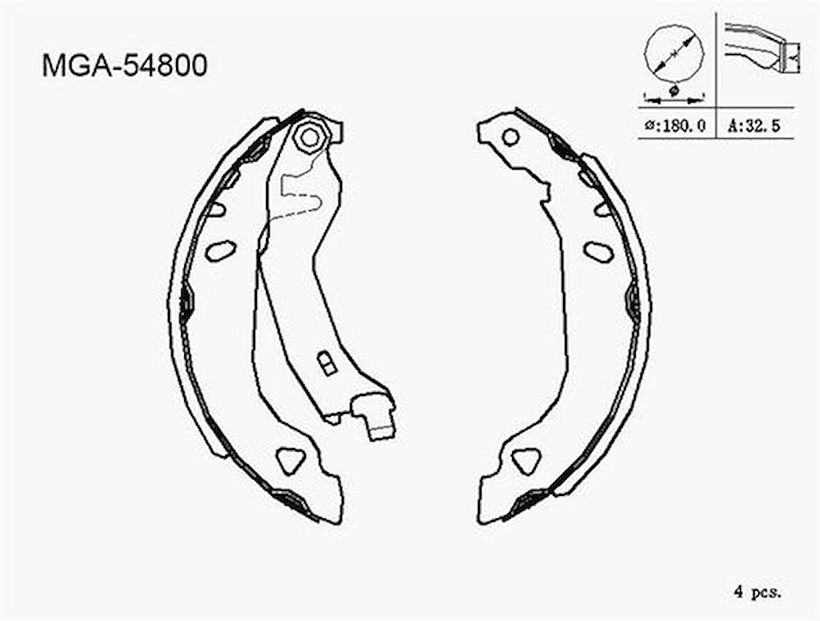 MGA 54800 Kampana Balata Levyelı Tempra Tipo Punto 93-01 5890500