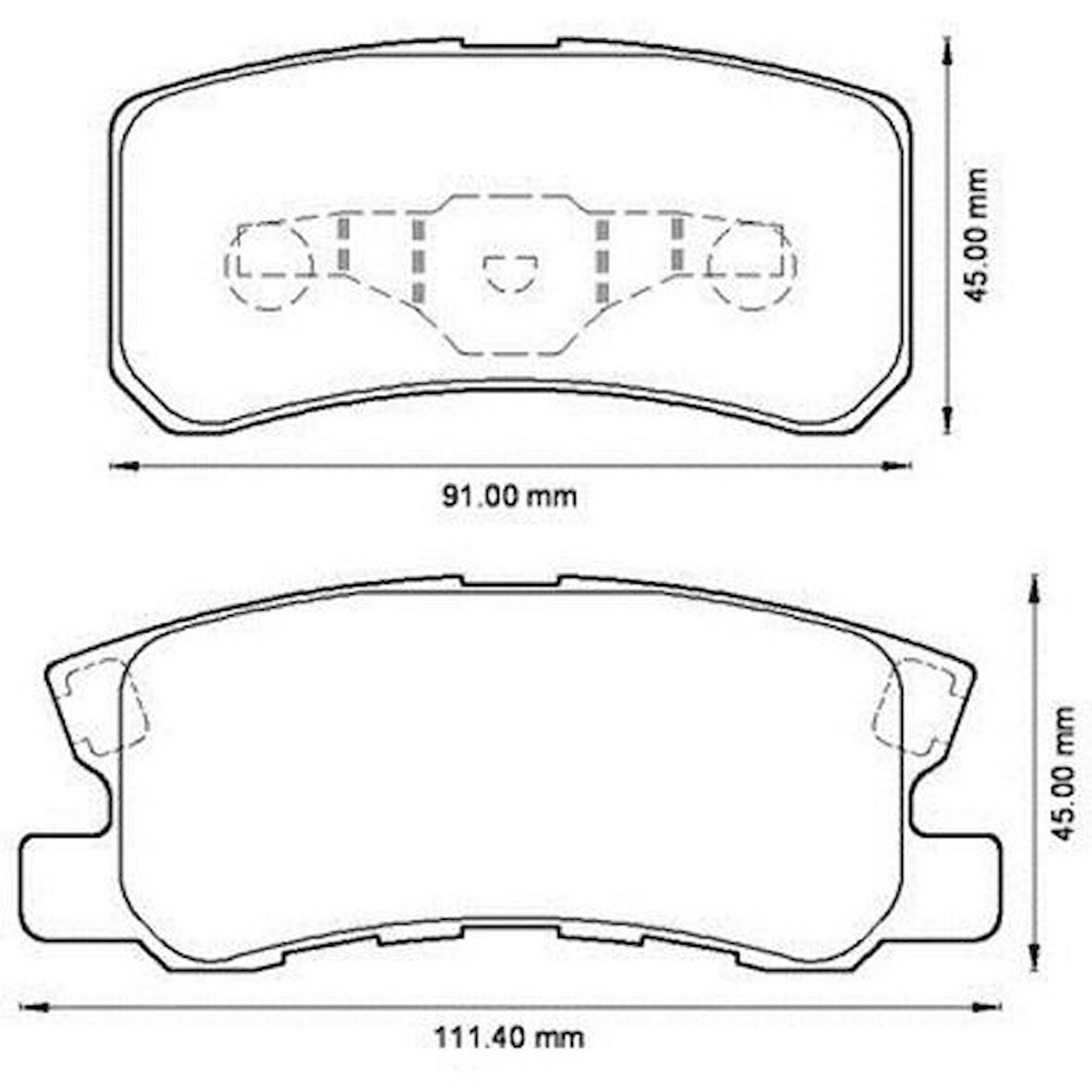 MGA 55299 Balata Fren Arka Mitsubishi ASX 11-12-Outlander 07-Galloper-Pajero 00-4007-Chrysler Voyager MR510544