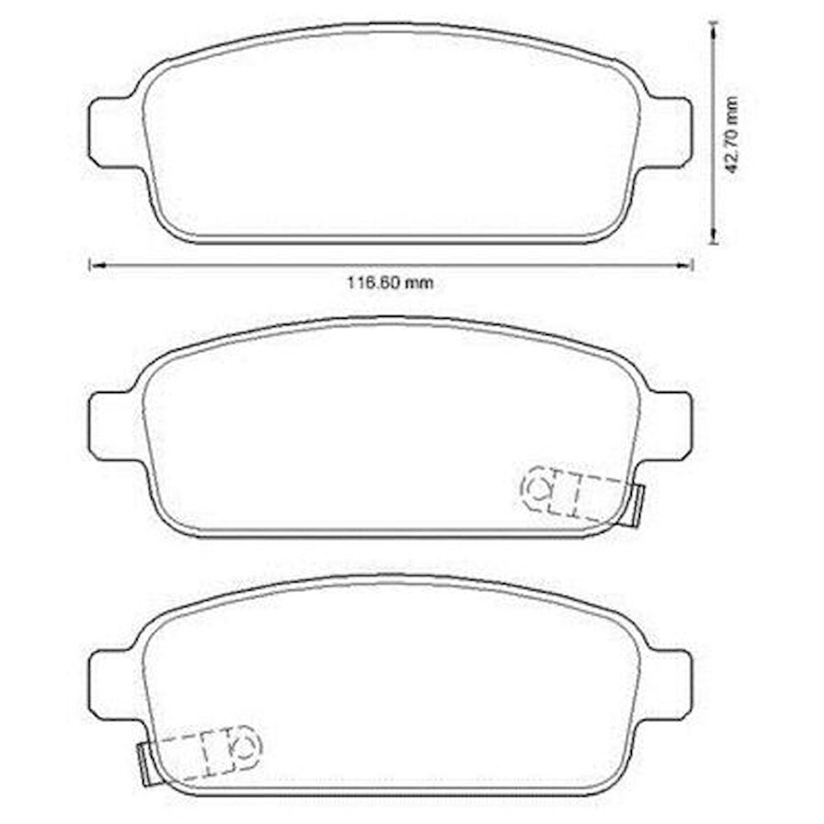 MGA 55341 Balata Fren Arka Chevrolet Cruze 09-12-Astra J 09-13-Mokka 12-13 15-16 Jant 13300867