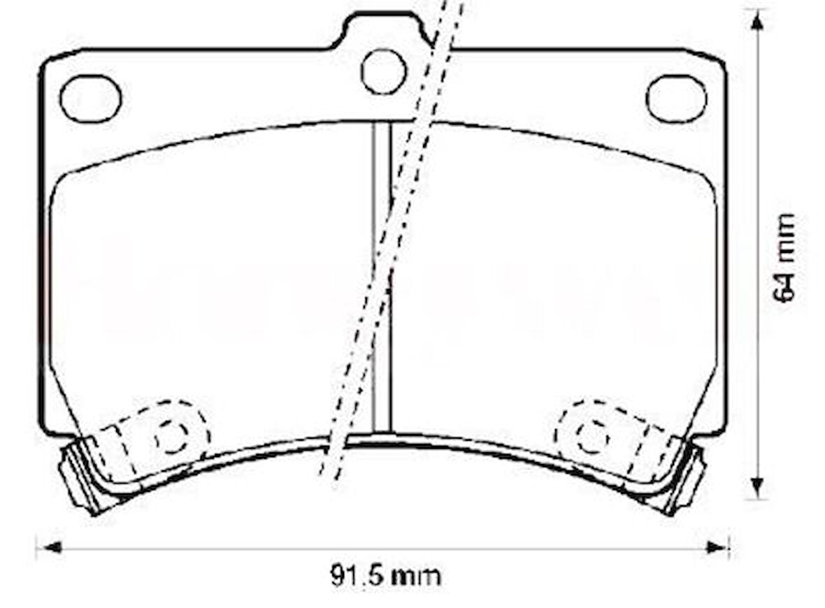 MGA 55345 Balata Fren Ön-Mazda 323 90-96 Rio 00-01 BRY73323ZA