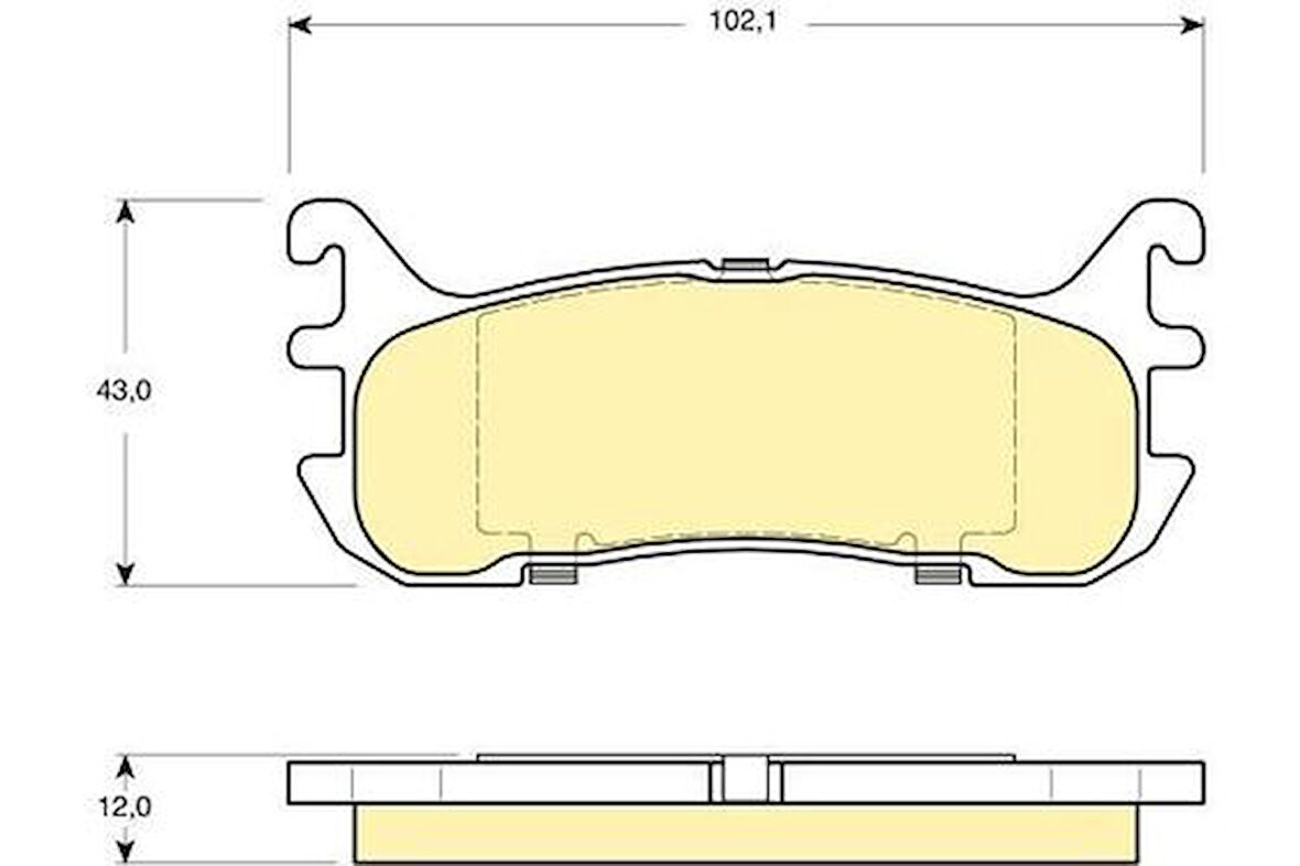 MGA 55347 Balata Fren Arka Mazda 323-Lantis 96-98 1.8 16V BCYC2648Z