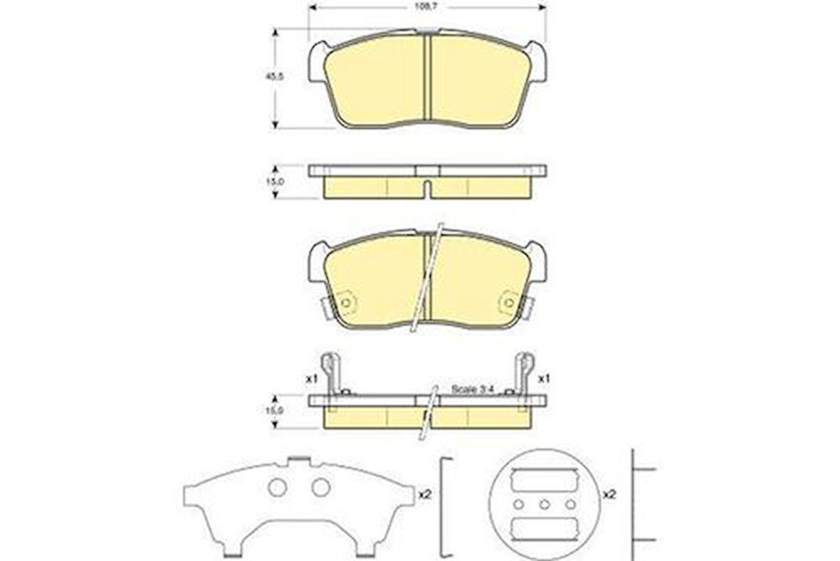 MGA 55368 Balata Fren Ön-Daihatsu Sirion 05-10-YRV 03- 5581076A00
