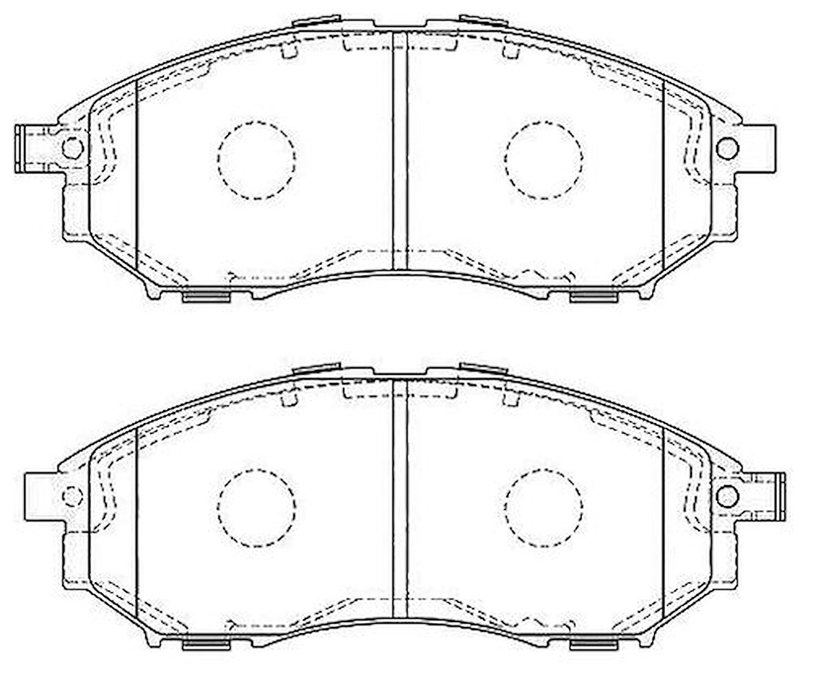 Mga 55461 Fren Balatası On- Kadjar 2015-Koleos 08>13 2.0 Dcı-Nıssan Qasqhaı 1.6-2.0 Dcı 07-14-Xtraıl-Navara 2.5 Dcı Kıbrıs Tipi Pathfınder 05> R51-Infınıtı G37 08>-M37-Q69