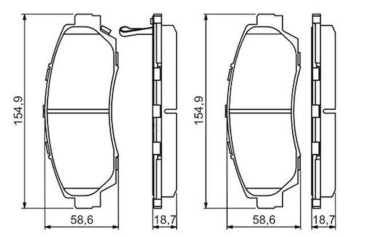 MGA 55559 Fren Balatası Ön Honda CRV Re5 2007-CRV 12-CRV Re6 2015-CRV Rt6 2020-Benzinli Dizel 45022SHJA00