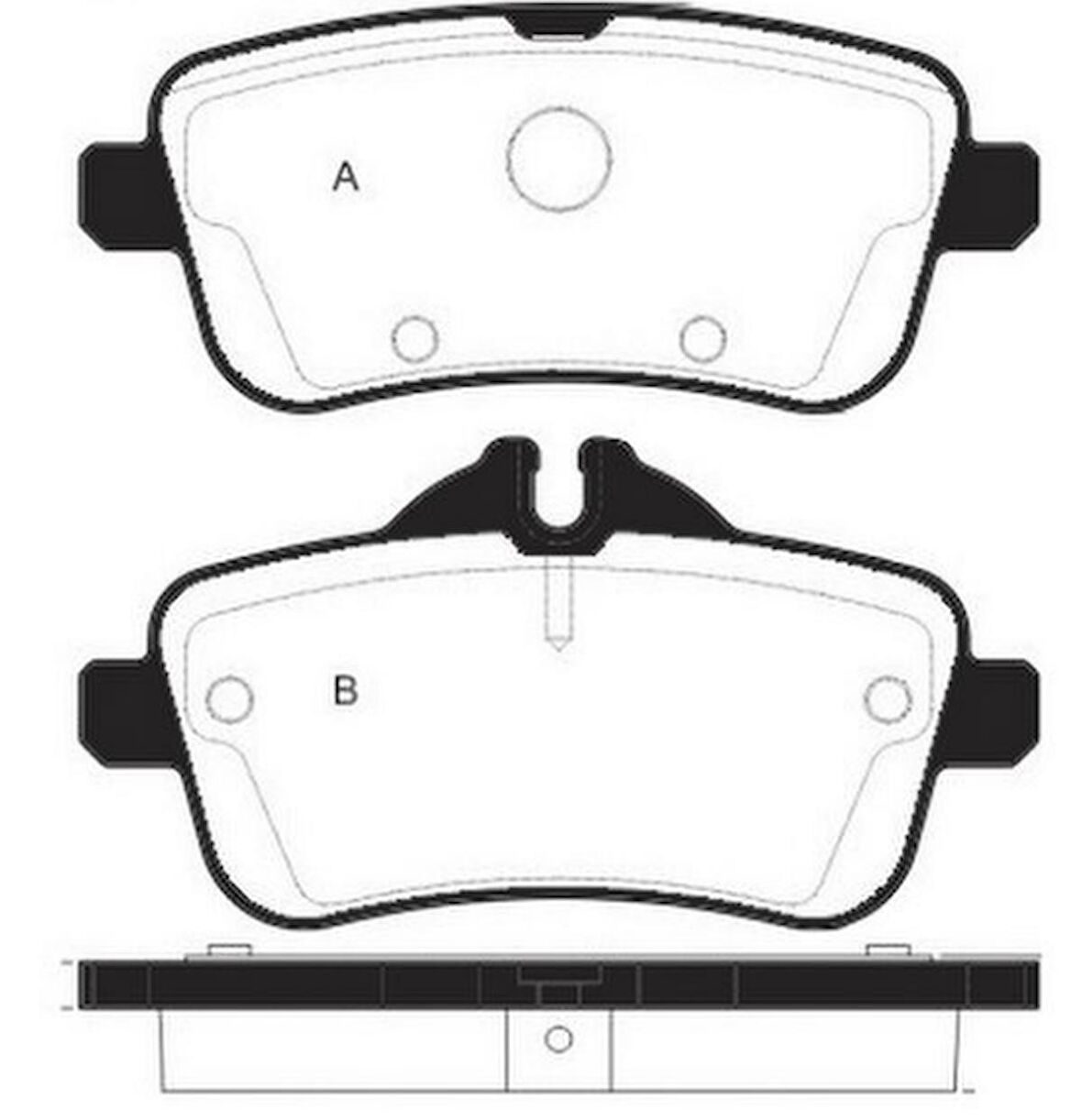 MGA Fren Balatası Arka (Mercedes:M-Serısısı (W166) ml 250 Cdı Bluetec 4-Matiç ,Ml 11