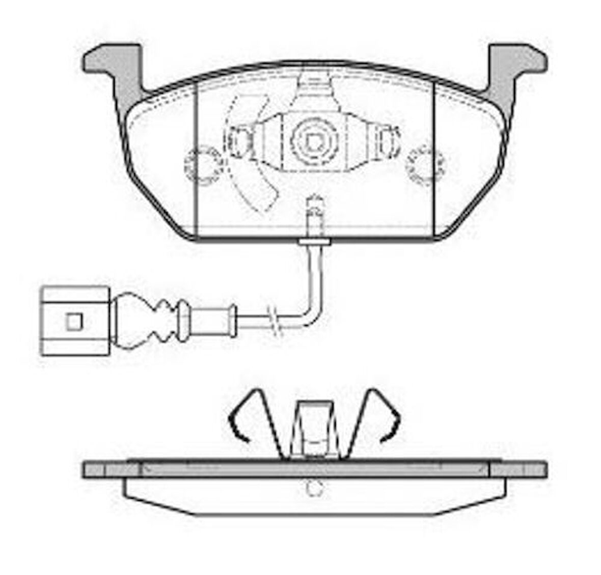 MGA 56405 Ön Fren Balatası-Kablolu Volkswagen Golf 13-A3 13-16 Leon 12 5Q0698151C