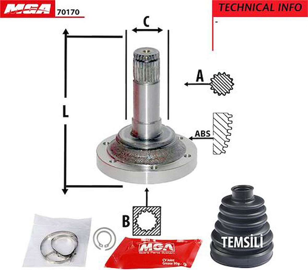 MGA 70170 Aks Kafası İç Sol Albea -05 7783807