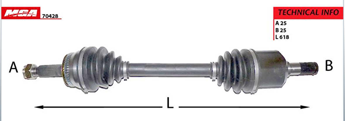 AKS KOMPLE SOL HYUNDAI ACCENT 03-06 ADMIRE  1.5 CRDI 3CYL DIZEL / MGA-70428 / 49500-25905