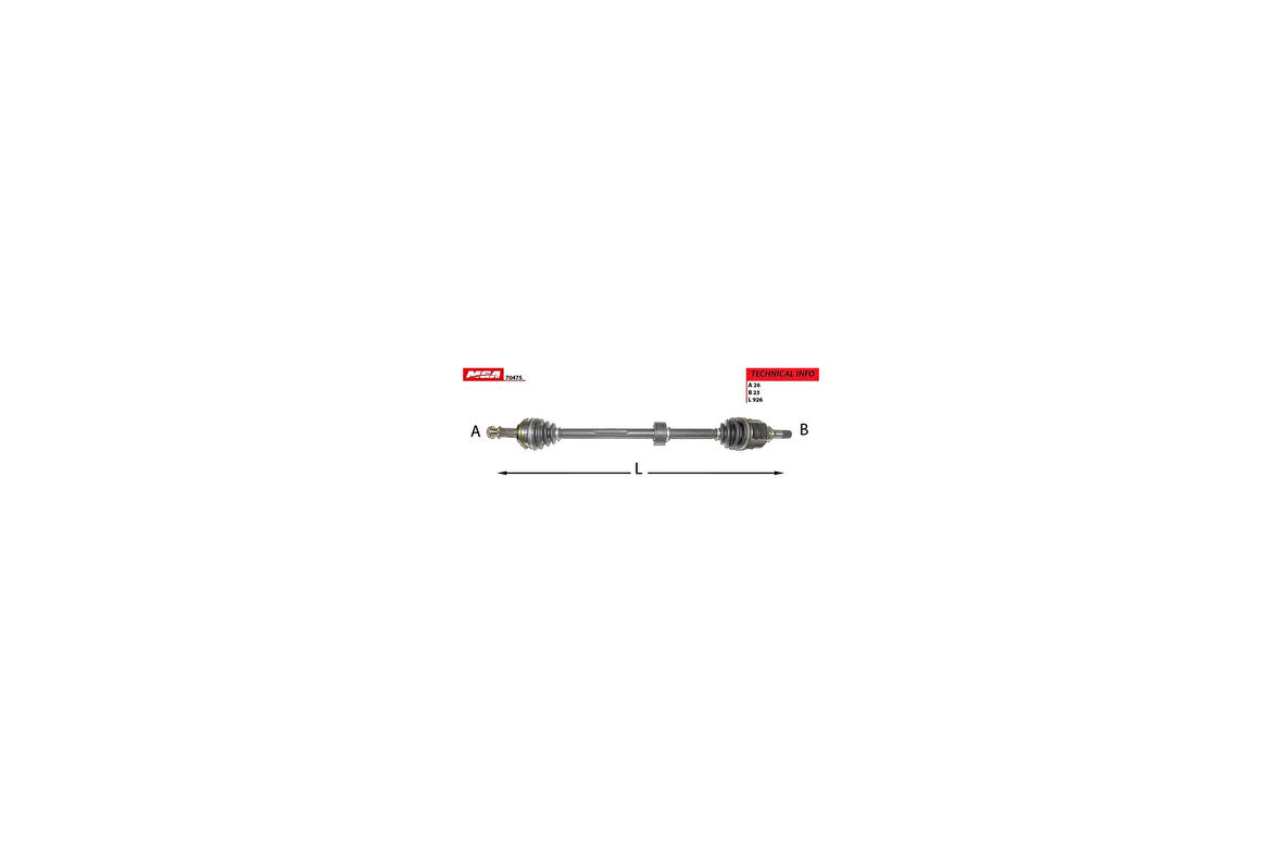 MGA 70475 Aks Komple Sağ Corolla 88-98 AE92-AE100-AE101-AE111 ABS'li 2650112001