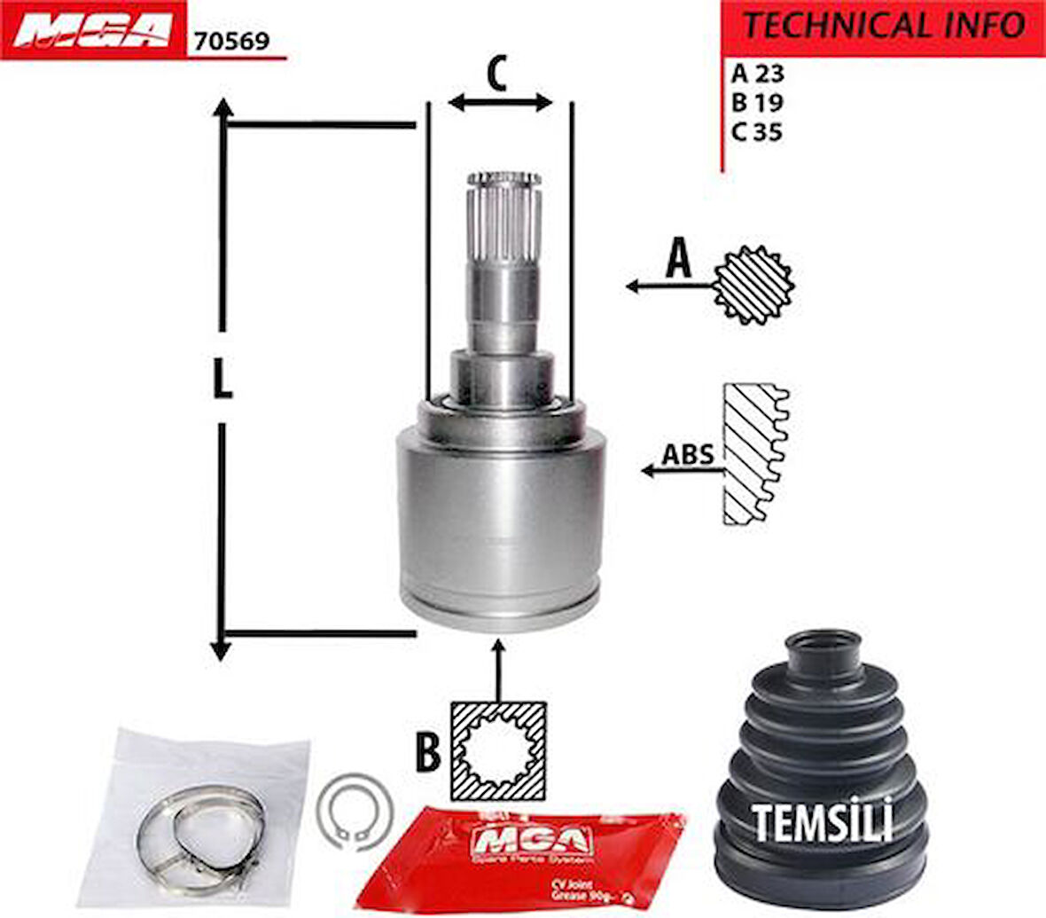 MGA 70569 Aks Kafa Ic-Daihatsu Terios 97-23x19x34 3308200204