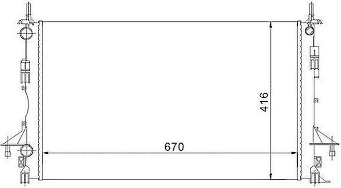 MGA 80127 Su Radyatörü Laguna II 1.6 1.8 2.0 16V 00 8200008764