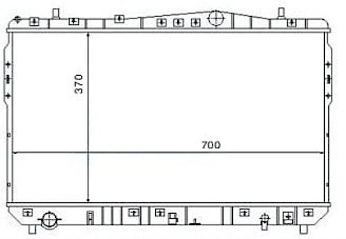 MGA 80316 Su Radyatörüman Chevrolet Lacetti 1.4 1.6 04-10 700x370x22 96553378